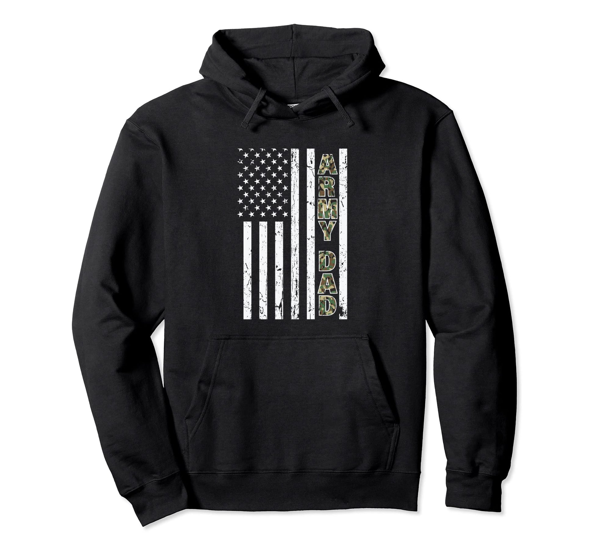 Fathers Day Army Dad Usa Flag America Hoodie - Trendy Graphic Unisex - T-Shirt, Sweatshirt, Hoodie