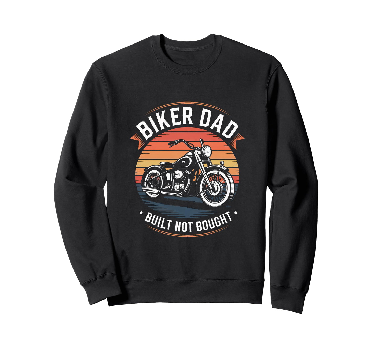 Biker Dad Motorcycle Father Sweatshirt - Unique Graphic for Adults - T-Shirt, Sweatshirt, Hoodie