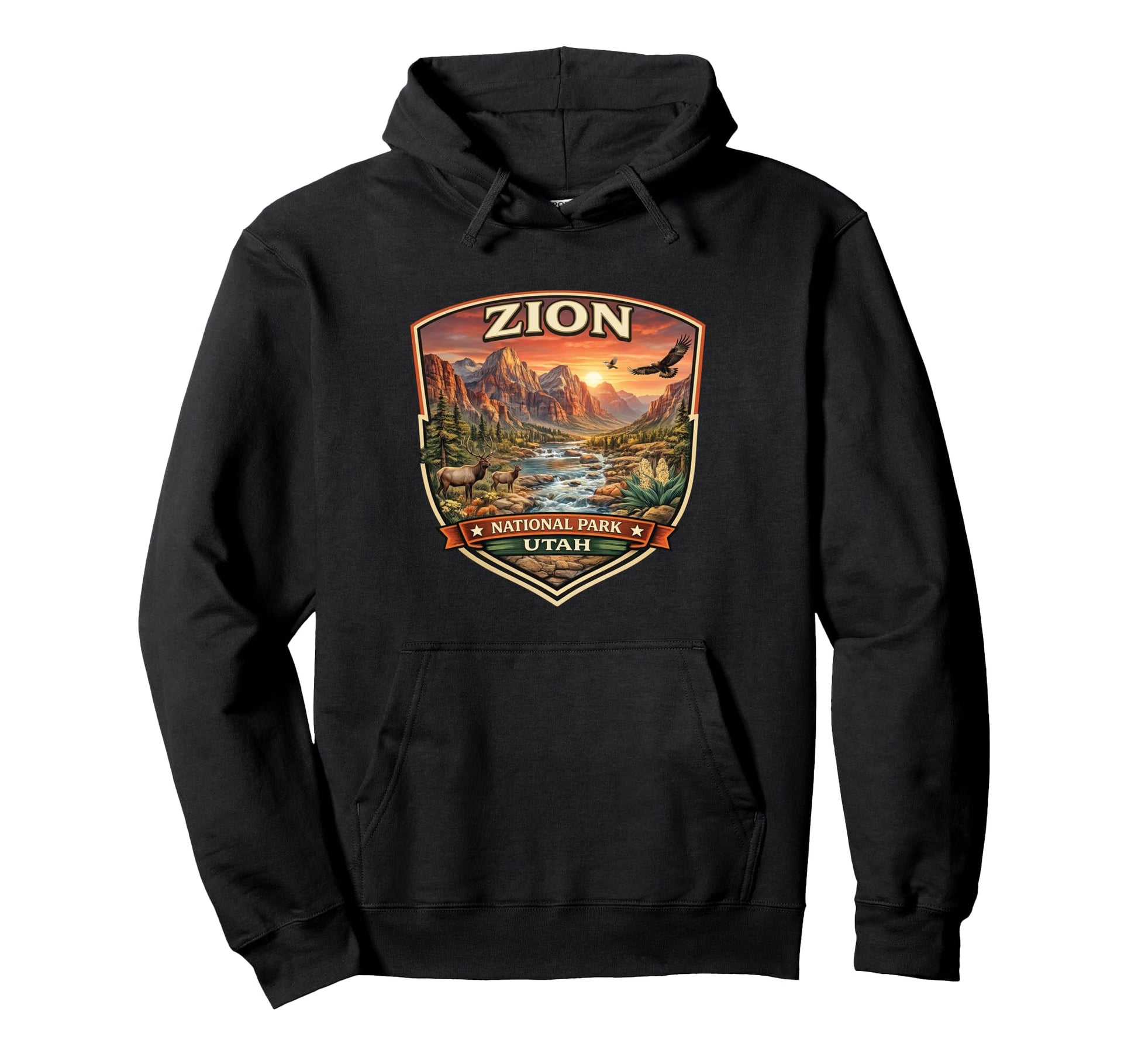 Zion National Park Utah Novelty Hoodie - Casual Everyday Wear Unisex - T-Shirt, Sweatshirt, Hoodie