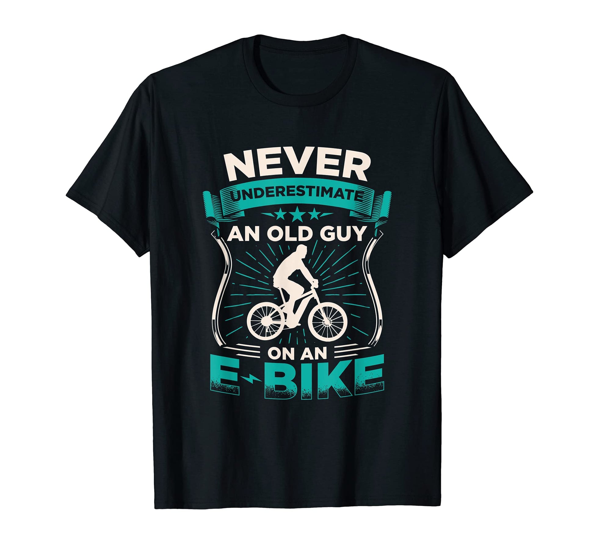 Mens E Bike Cyclist Electric Mountain T-Shirt - Fun Novelty Design Unisex - T-Shirt, Sweatshirt, Hoodie
