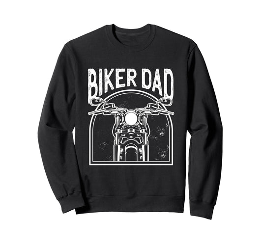 Biker Dad Motorcycle Birthday T-Shirt - Graphic Print Men Women - T-Shirt, Sweatshirt, Hoodie