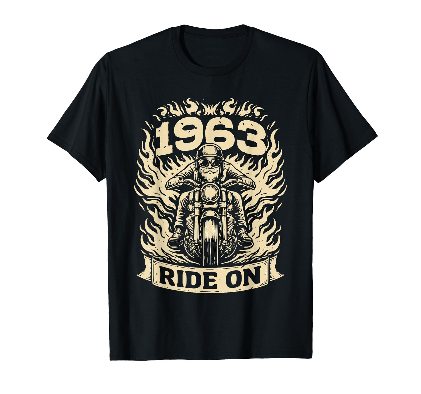 Biker 1963 Ride Birthday Motorcycle T-Shirt - Casual Everyday Wear Unisex - T-Shirt, Sweatshirt, Hoodie