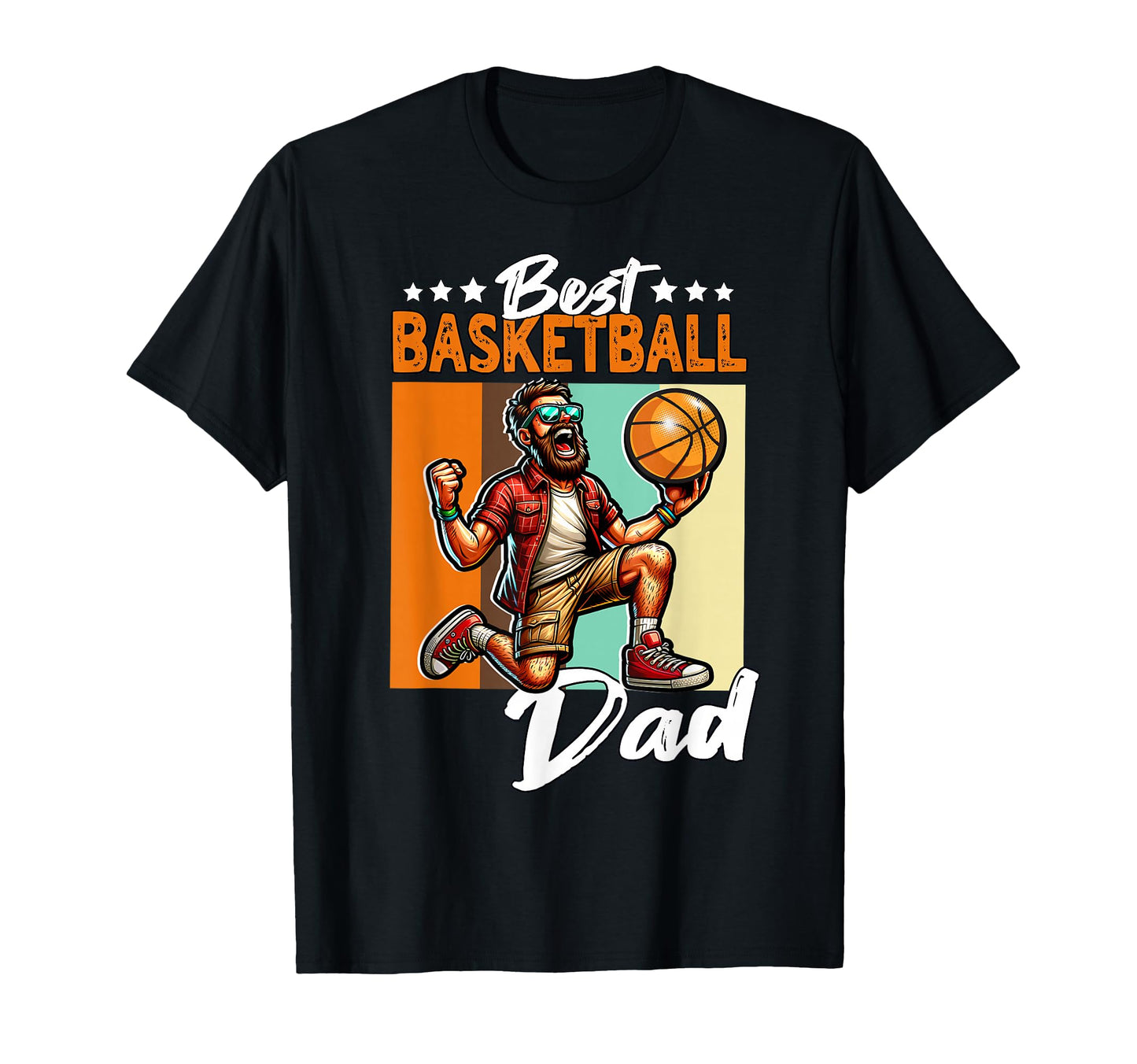 Best Basketball Dad Playing Basketball T-Shirt - Minimalist Print Men Women - T-Shirt, Sweatshirt, Hoodie
