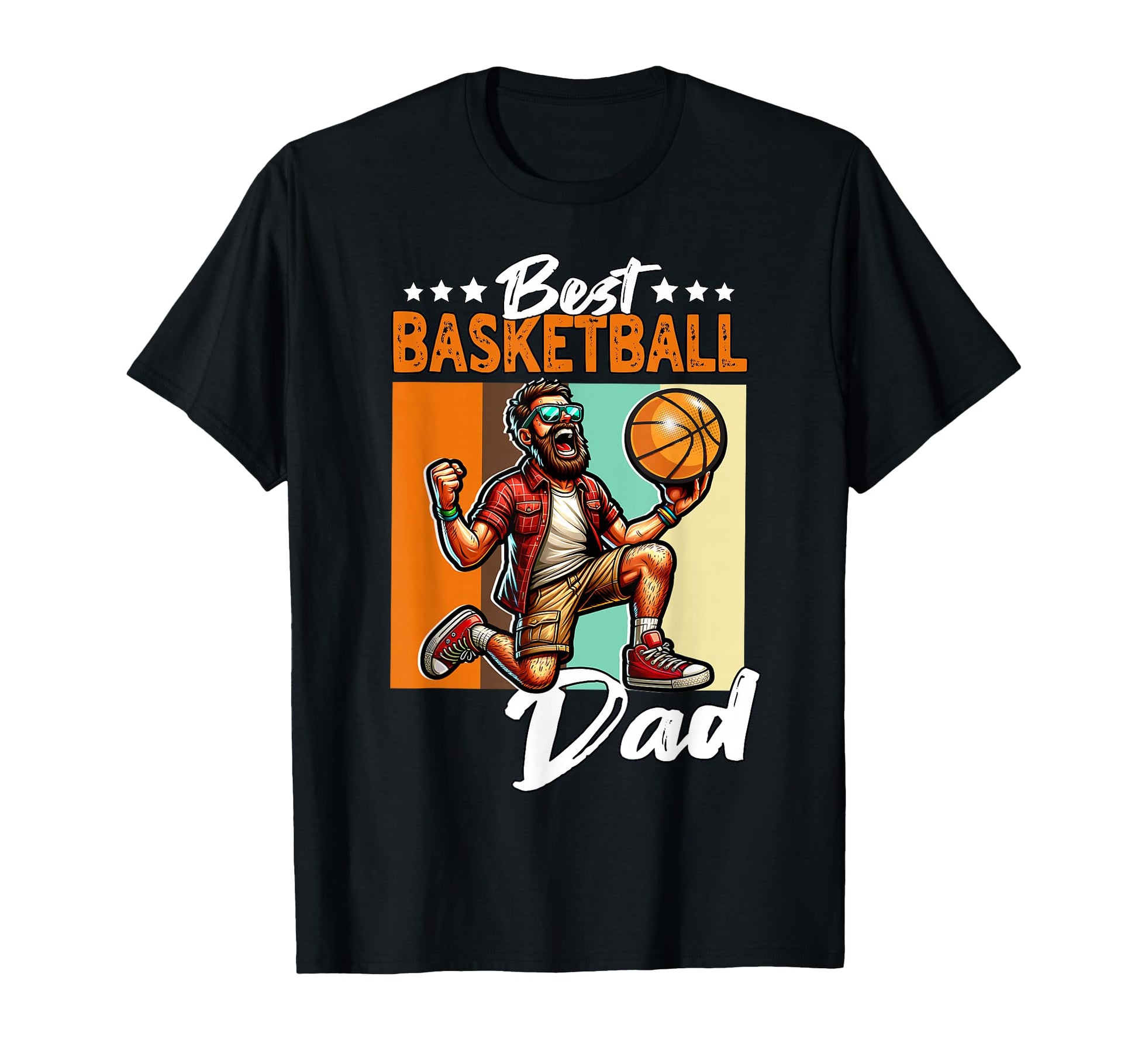 Best Basketball Dad Playing Basketball T-Shirt - Minimalist Print Men Women - T-Shirt, Sweatshirt, Hoodie