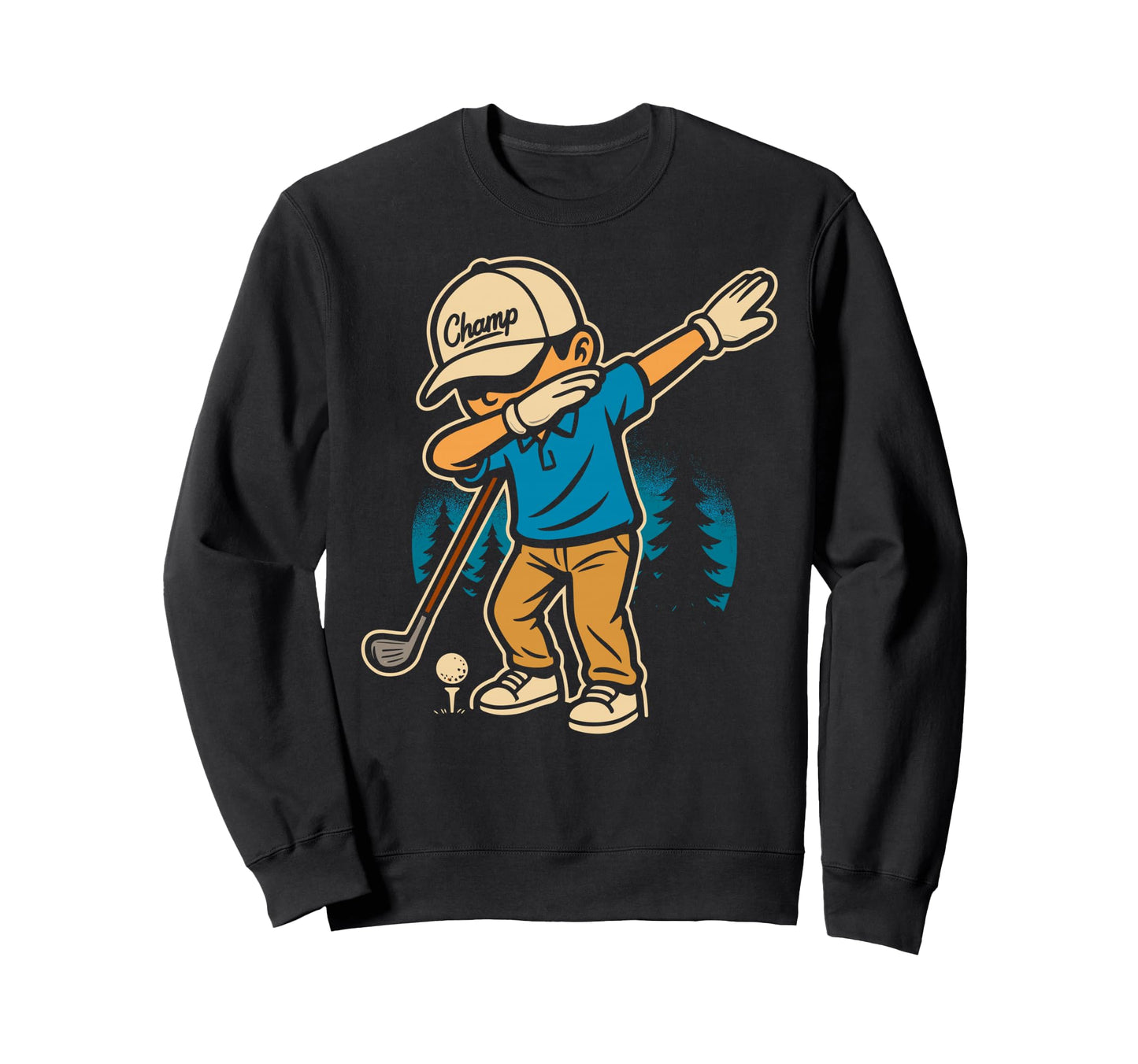 Funny Dabbing Dab Golf Player Golfer Sweatshirt - Minimalist Print Unisex - T-Shirt, Sweatshirt, Hoodie