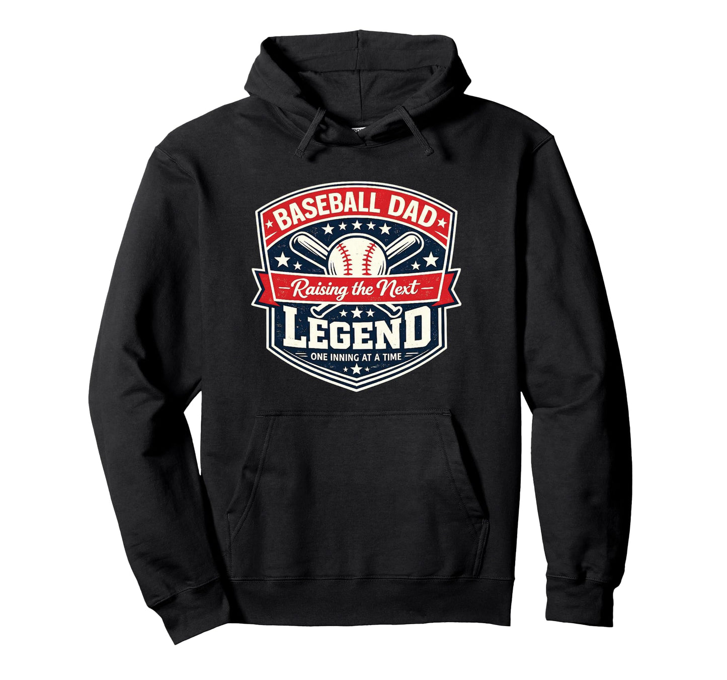 Baseball Dad Raising Legend One Hoodie - Casual Everyday Wear Unisex - T-Shirt, Sweatshirt, Hoodie
