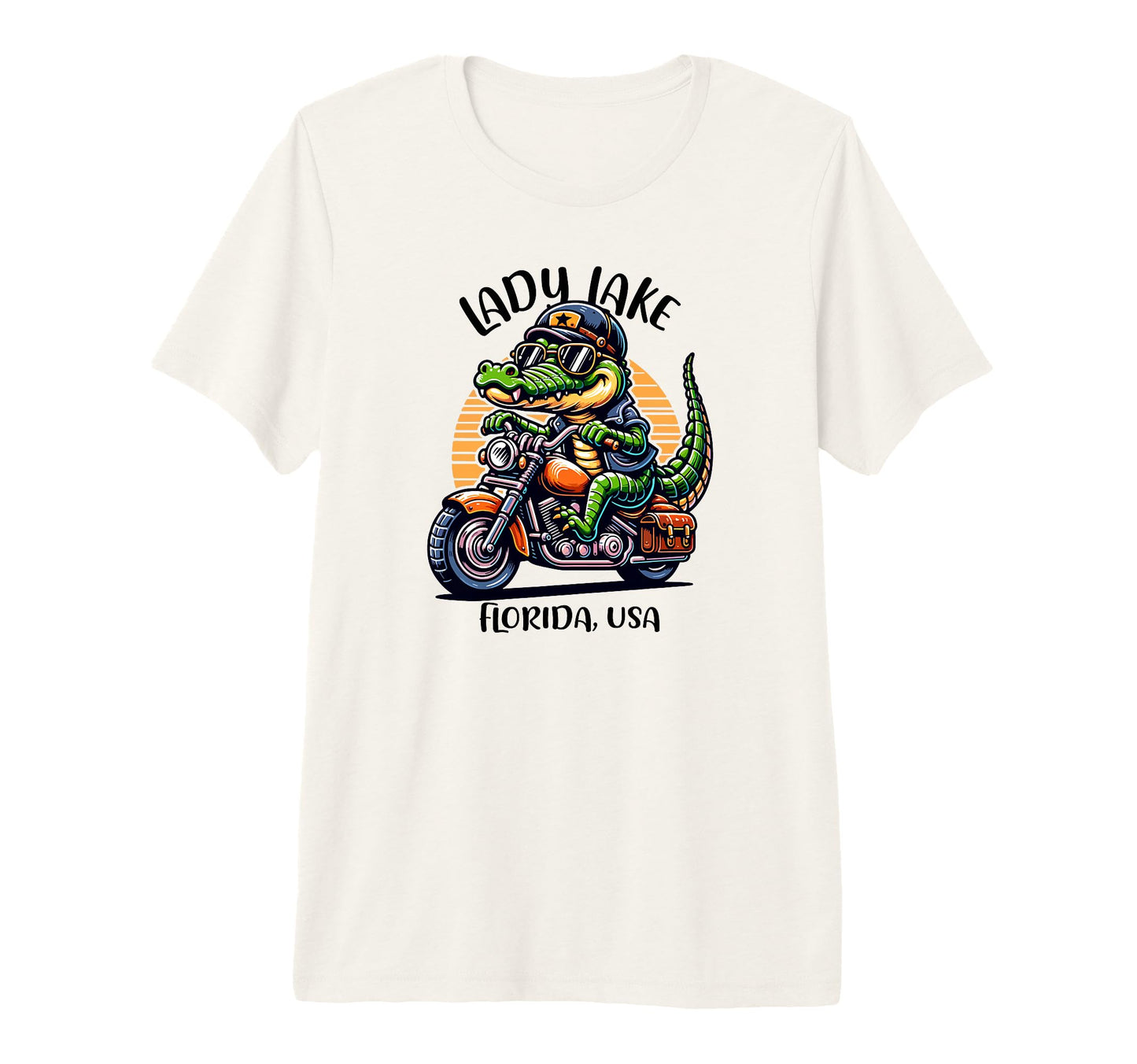 Lady Lake Florida Usa Alligator T-Shirt - Fun Novelty Design for Adults - T-Shirt, Sweatshirt, Hoodie
