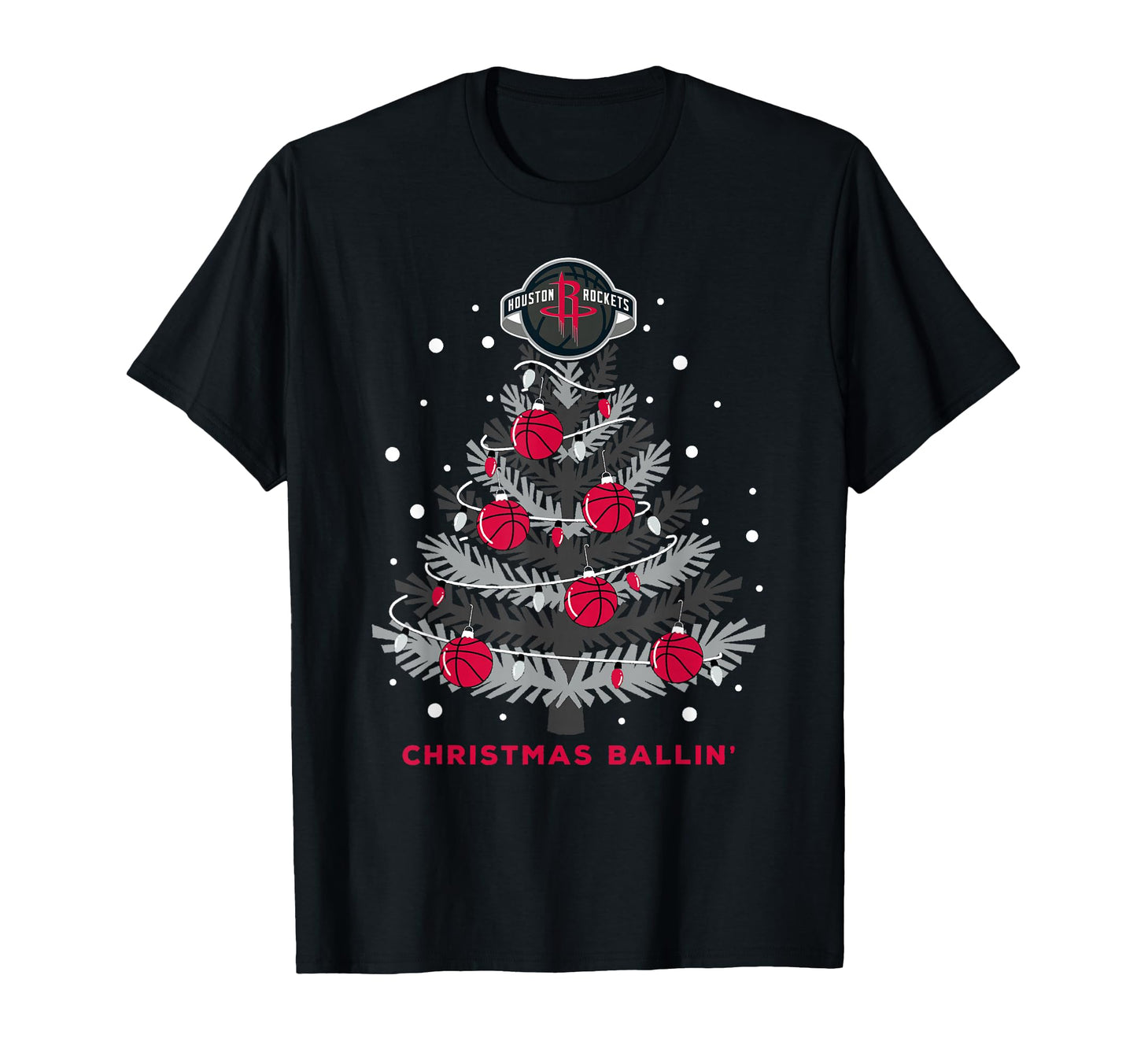 Nba Houston Rockets X Mas Tree T-Shirt - Unique Graphic Unisex - T-Shirt, Sweatshirt, Hoodie