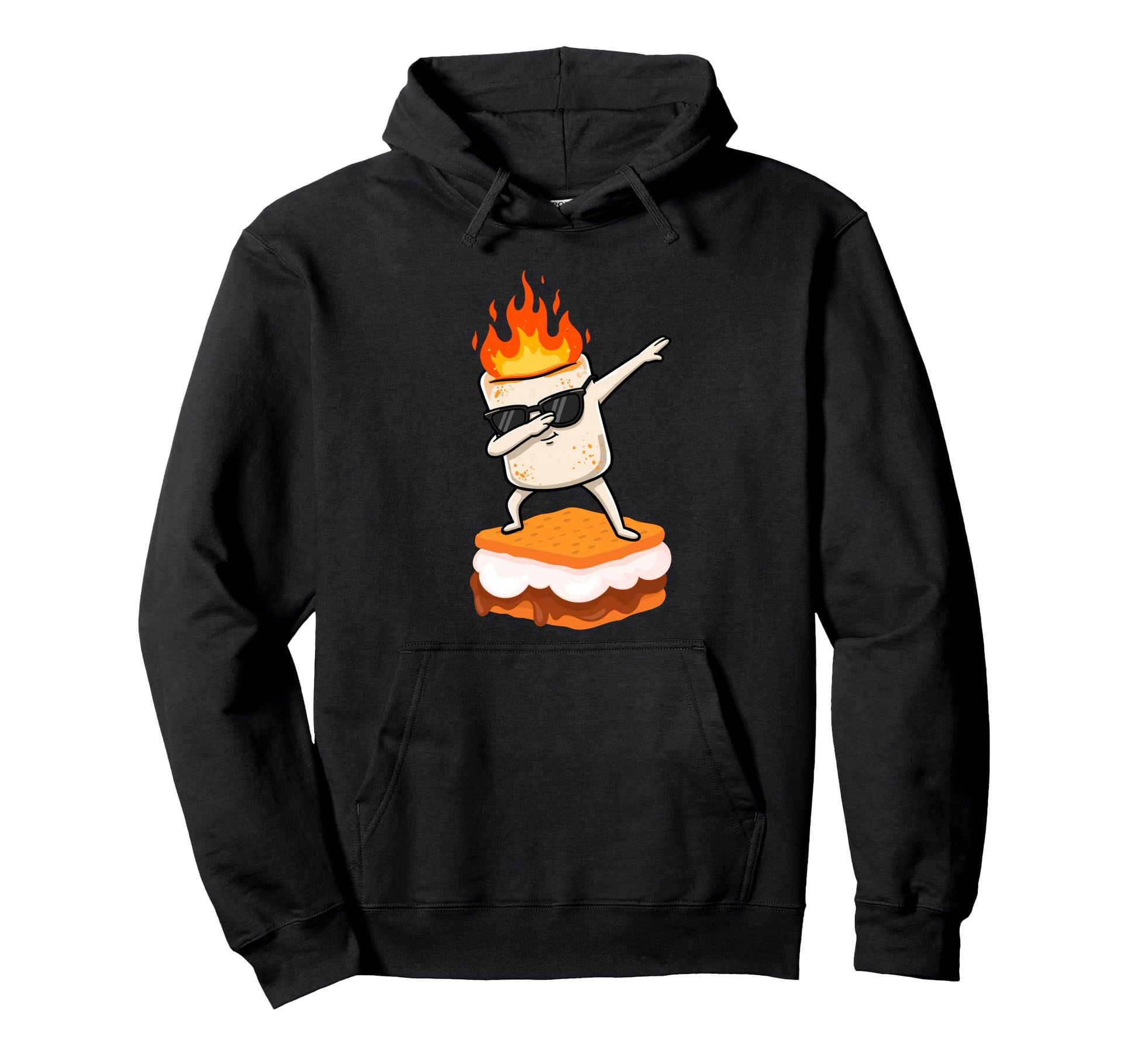 Funny Dabbing Smore Marshmallow Hoodie - Fun Novelty Design for Adults - T-Shirt, Sweatshirt, Hoodie
