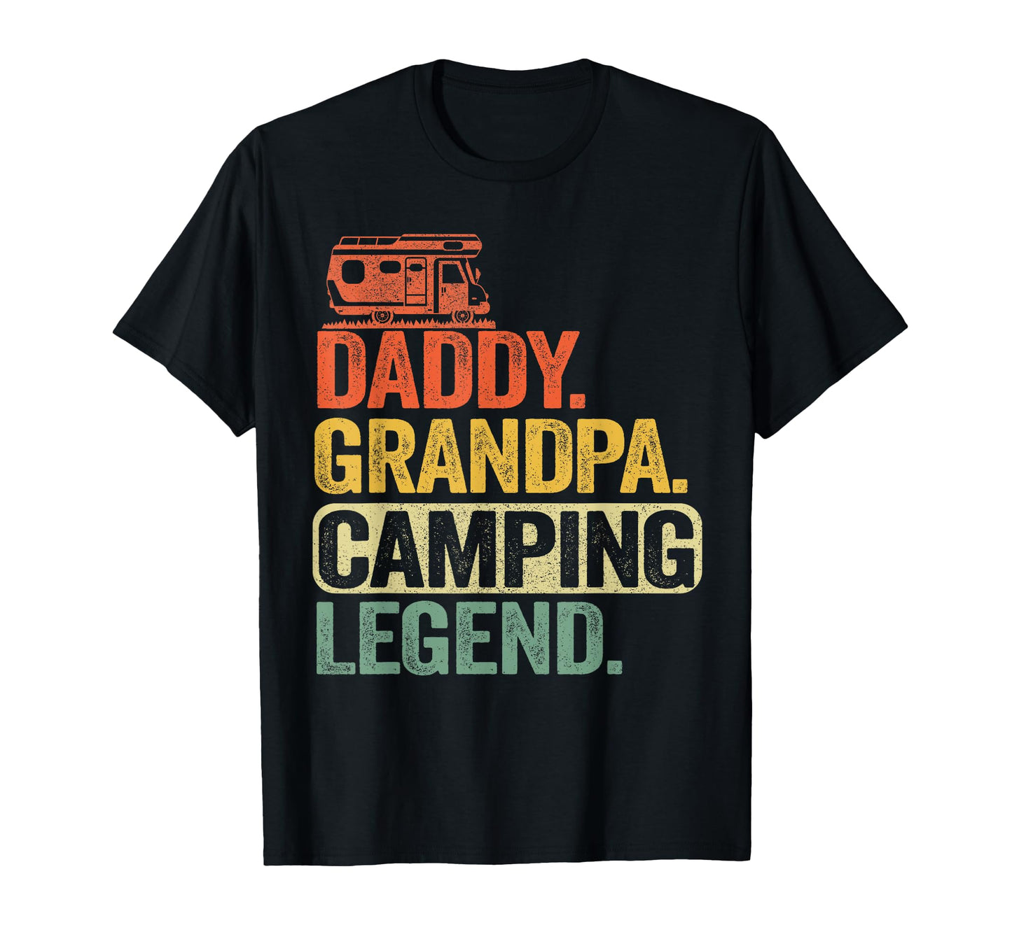 Daddy Grandpa Camping Legend Rv Captain T-Shirt - Graphic Print Men Women - T-Shirt, Sweatshirt, Hoodie