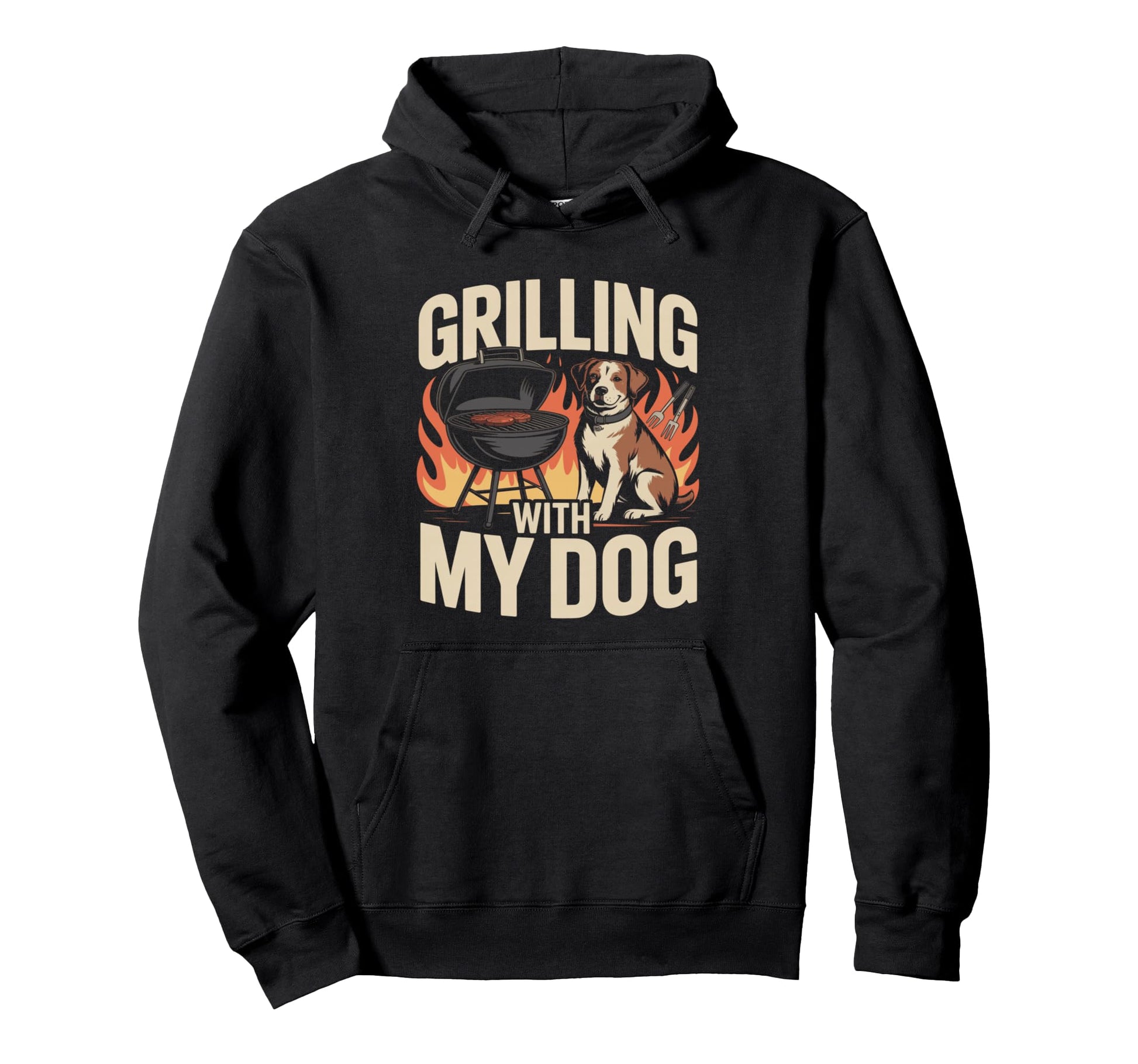 Grilling My Dog Funny Bbq Cookout Lover Hoodie - Novelty Apparel Men Women - T-Shirt, Sweatshirt, Hoodie