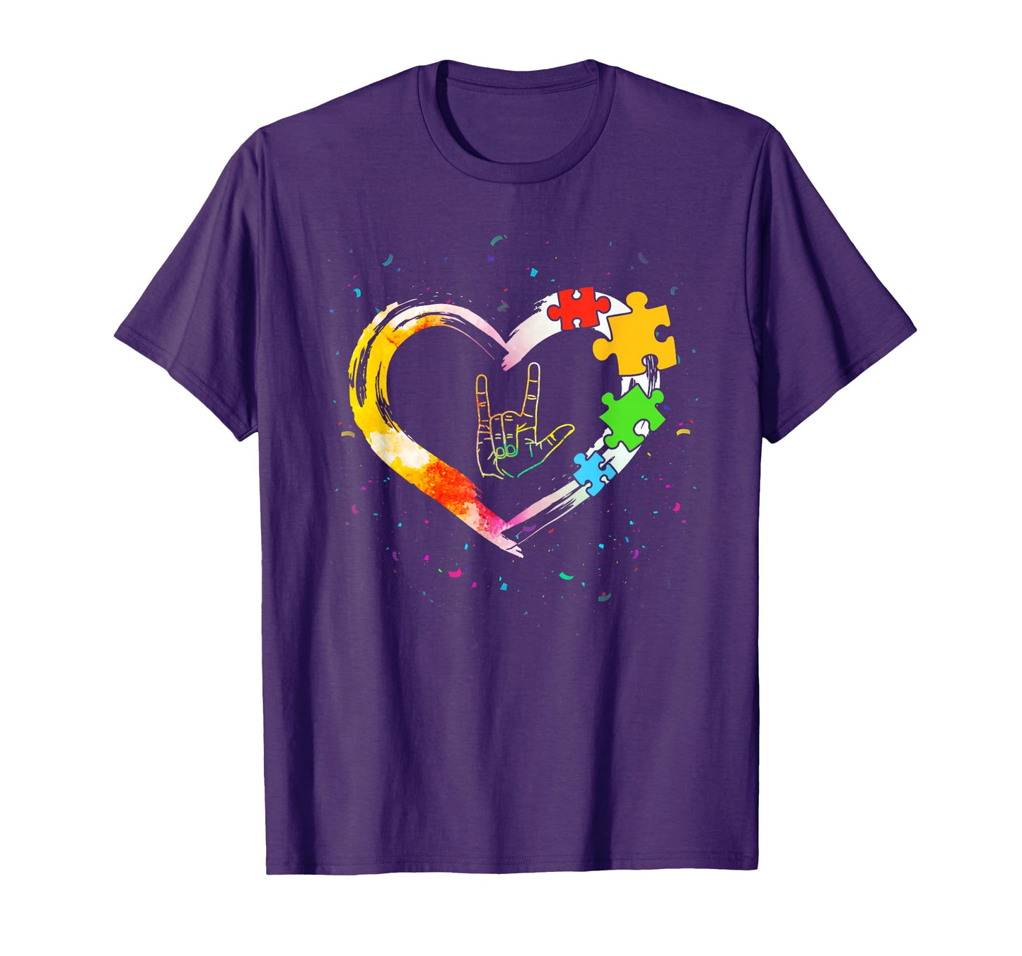 Autism Awareness Special Ed Teacher Asl T-Shirt - Graphic Print for Adults - T-Shirt, Sweatshirt, Hoodie