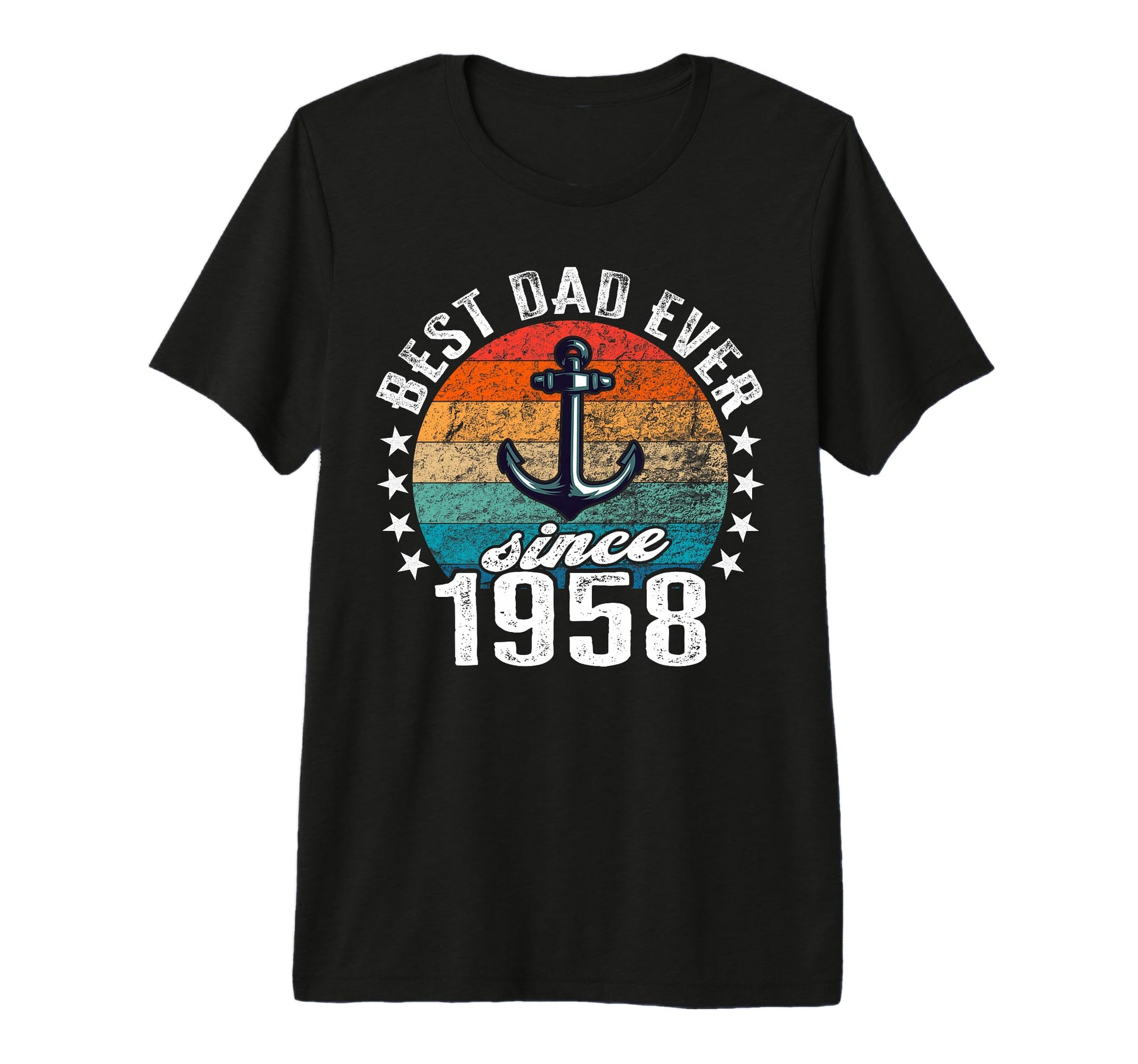 Best Dad World No Joke Best Dad Since 1958 T-Shirt - Trendy Graphic Unisex - T-Shirt, Sweatshirt, Hoodie