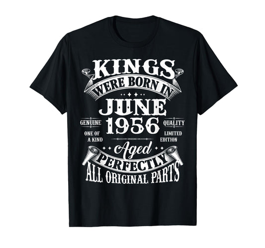 70Th Birthday Gift Kings Born June T-Shirt - Aesthetic Graphic Men Women - T-Shirt, Sweatshirt, Hoodie