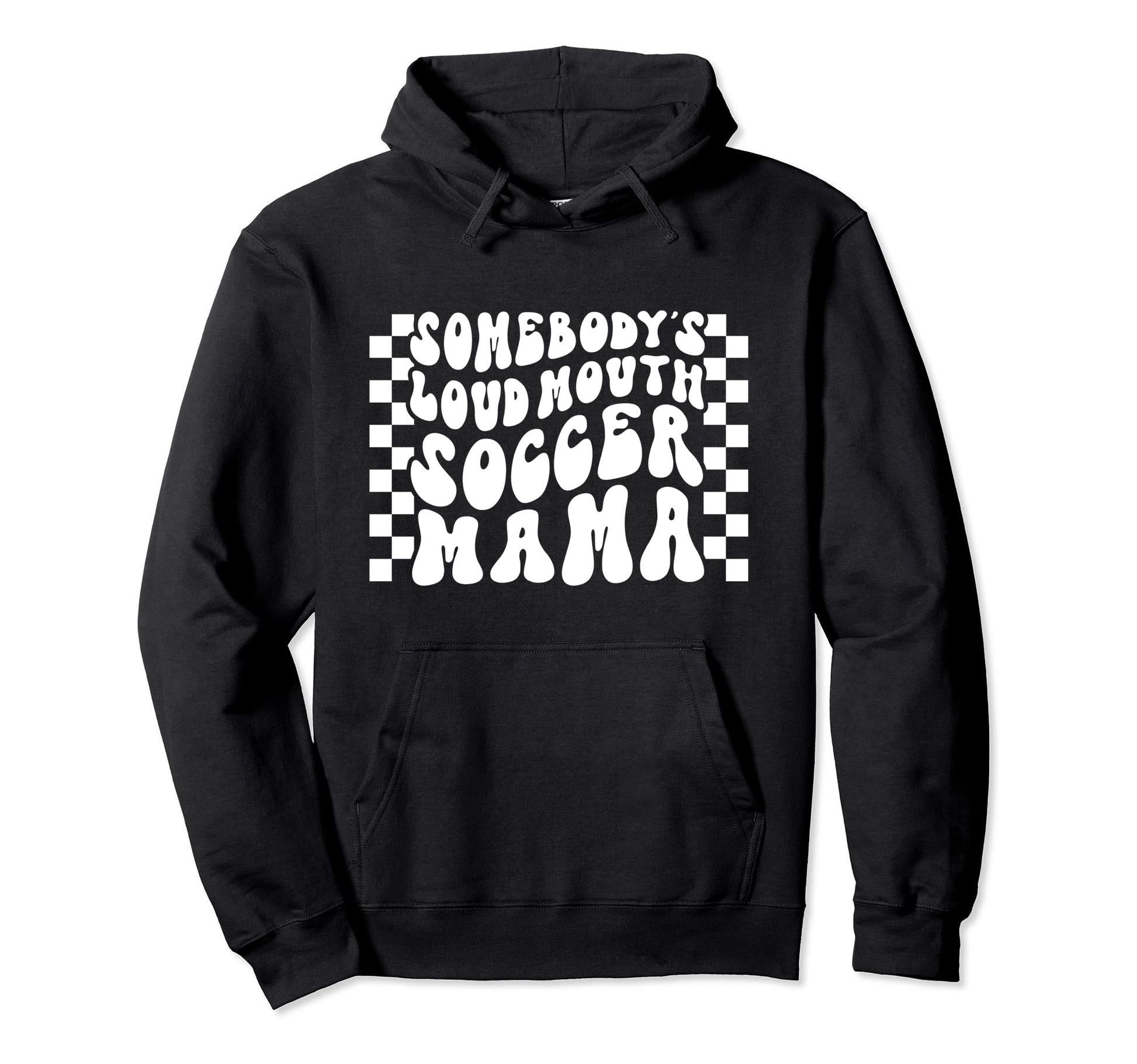 Soccer Mom Loud Mouth Soccer Mama 70S Hoodie - Graphic Print Men Women - T-Shirt, Sweatshirt, Hoodie
