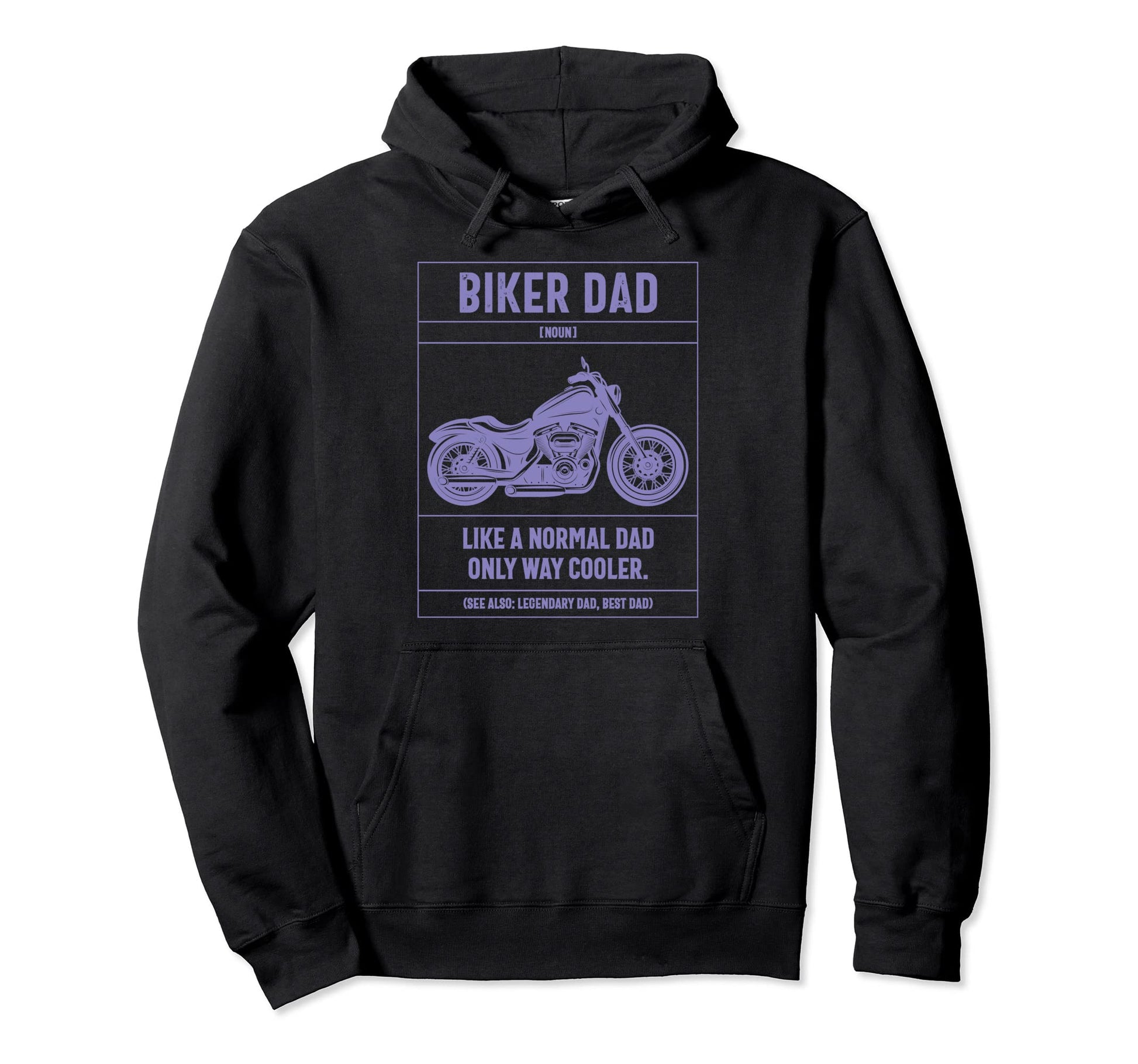 Biker Dad Like Normal Dad Only Way Hoodie - Trendy Graphic for Adults - T-Shirt, Sweatshirt, Hoodie