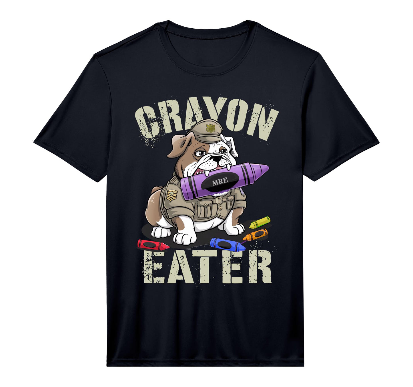 Funny Crayon Eater Proud Soldier T-Shirt - Aesthetic Graphic for Adults - T-Shirt, Sweatshirt, Hoodie