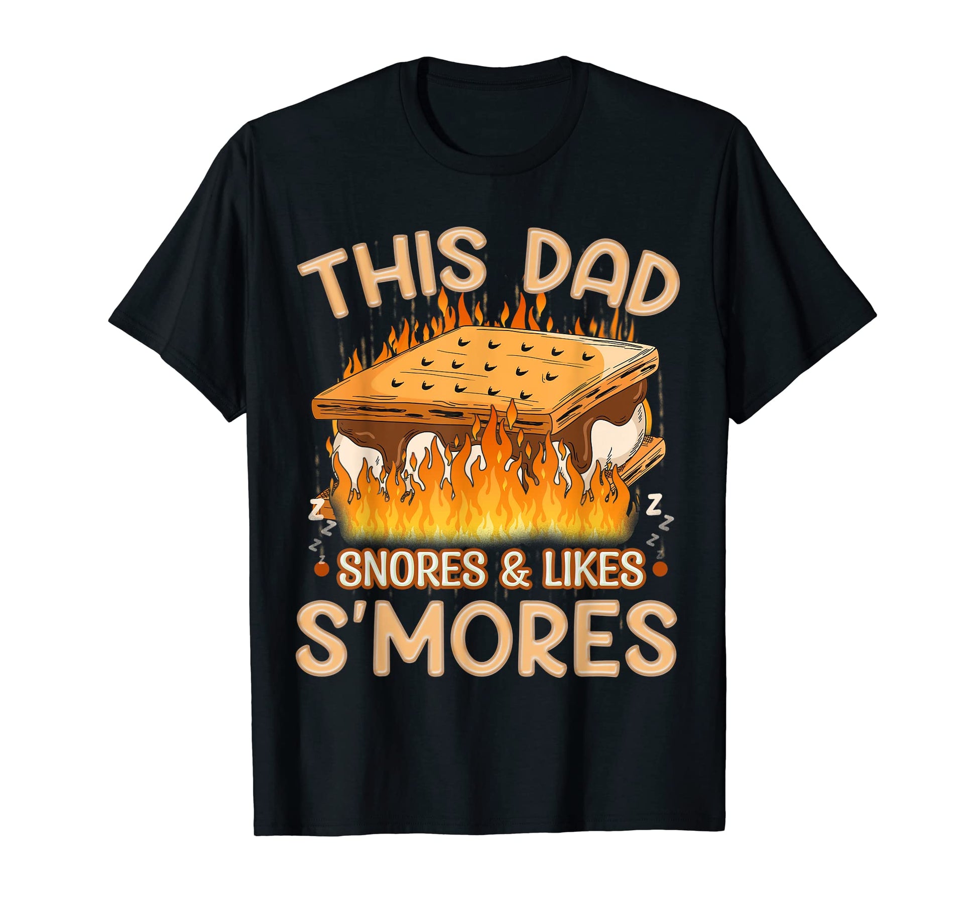 Mens This Dad Snores Likes Smores Smores Dad T-Shirt - Graphic Print Unisex - T-Shirt, Sweatshirt, Hoodie