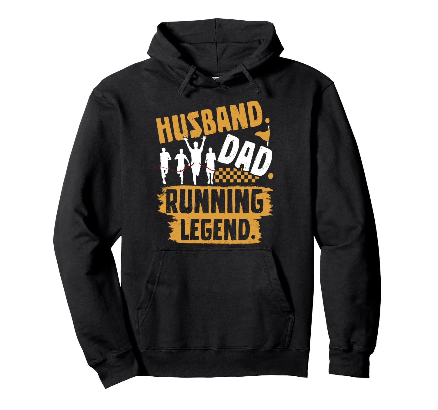 Husband Husband Dad Running Legend Funny Hoodie - Graphic Print for Adults - T-Shirt, Sweatshirt, Hoodie