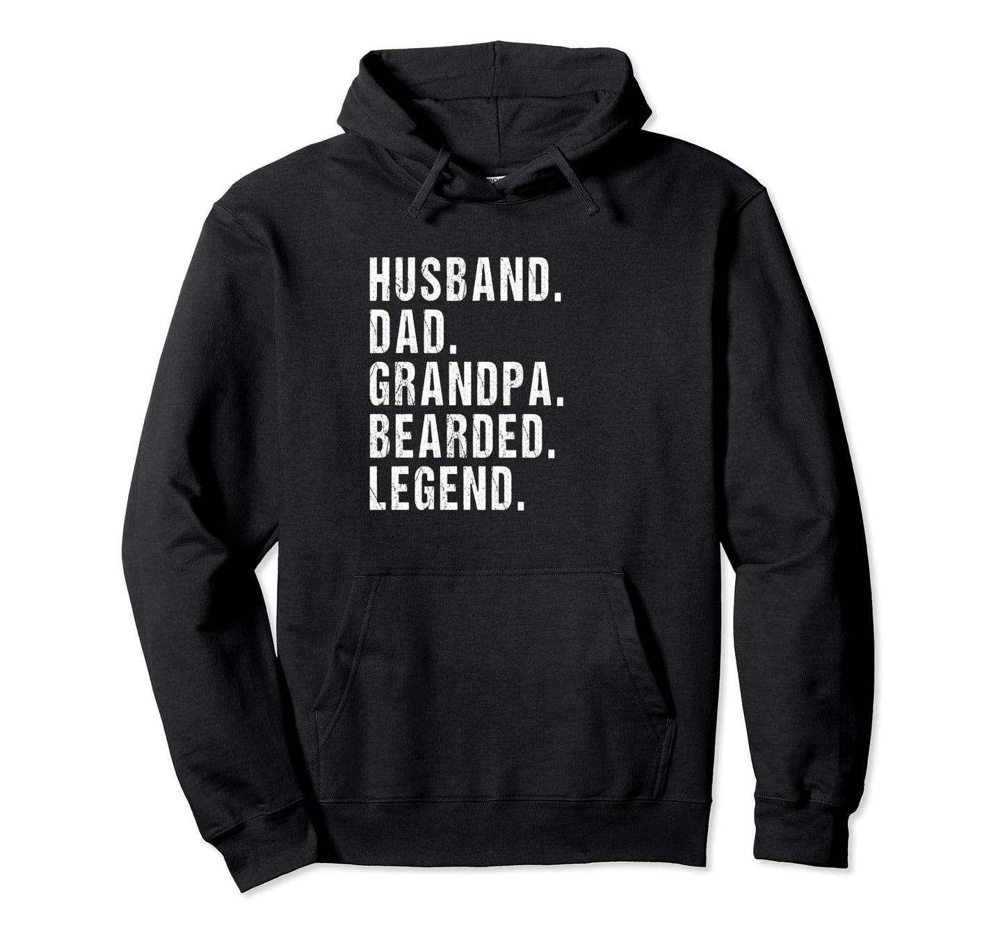 Husband Dad Grandpa Bearded Legend Hoodie - Custom Art Print for Adults - T-Shirt, Sweatshirt, Hoodie