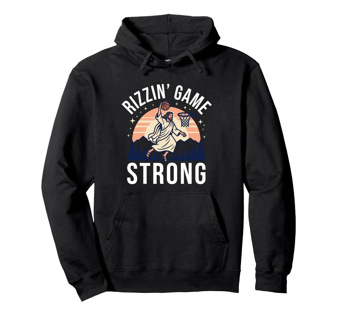 Rizzin Game Strong Risen Christian Hoodie - Trendy Graphic for Adults - T-Shirt, Sweatshirt, Hoodie