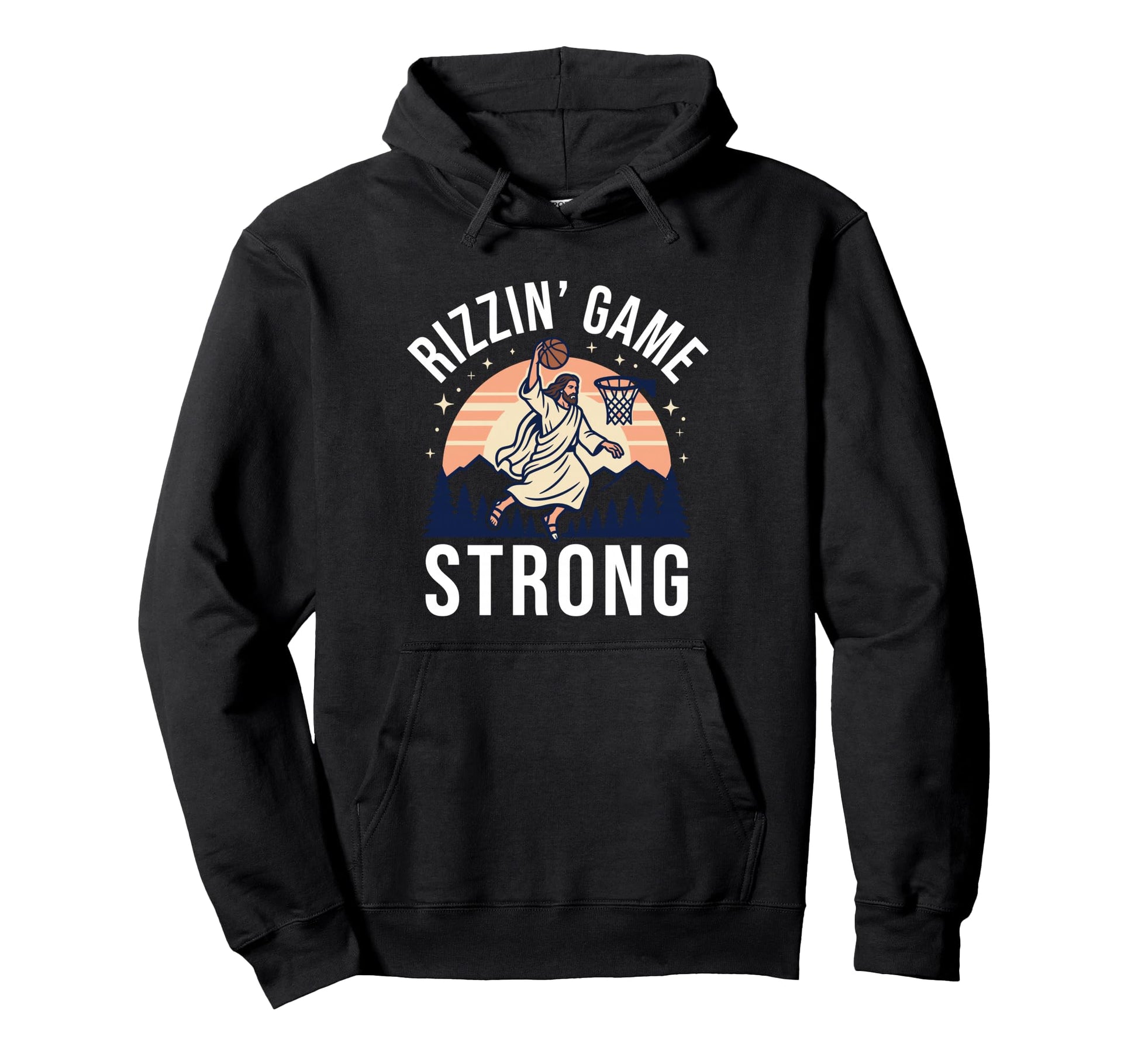 Rizzin Game Strong Risen Christian Hoodie - Trendy Graphic for Adults - T-Shirt, Sweatshirt, Hoodie