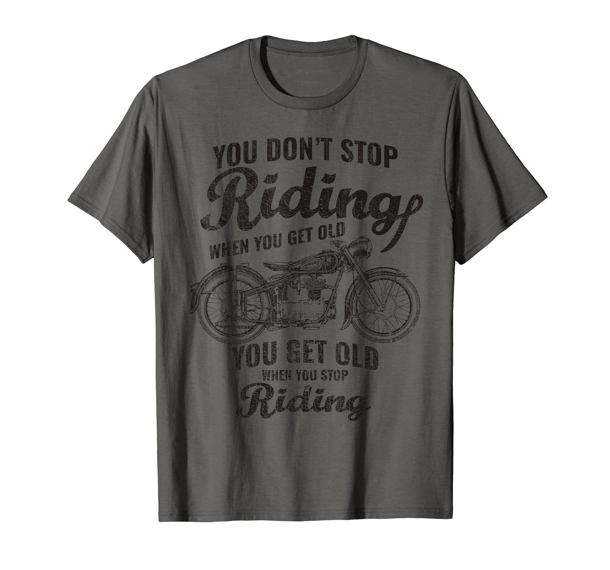 Distressed Motorcycle Biker Gift Dad T-Shirt - Custom Art Print for Adults - T-Shirt, Sweatshirt, Hoodie