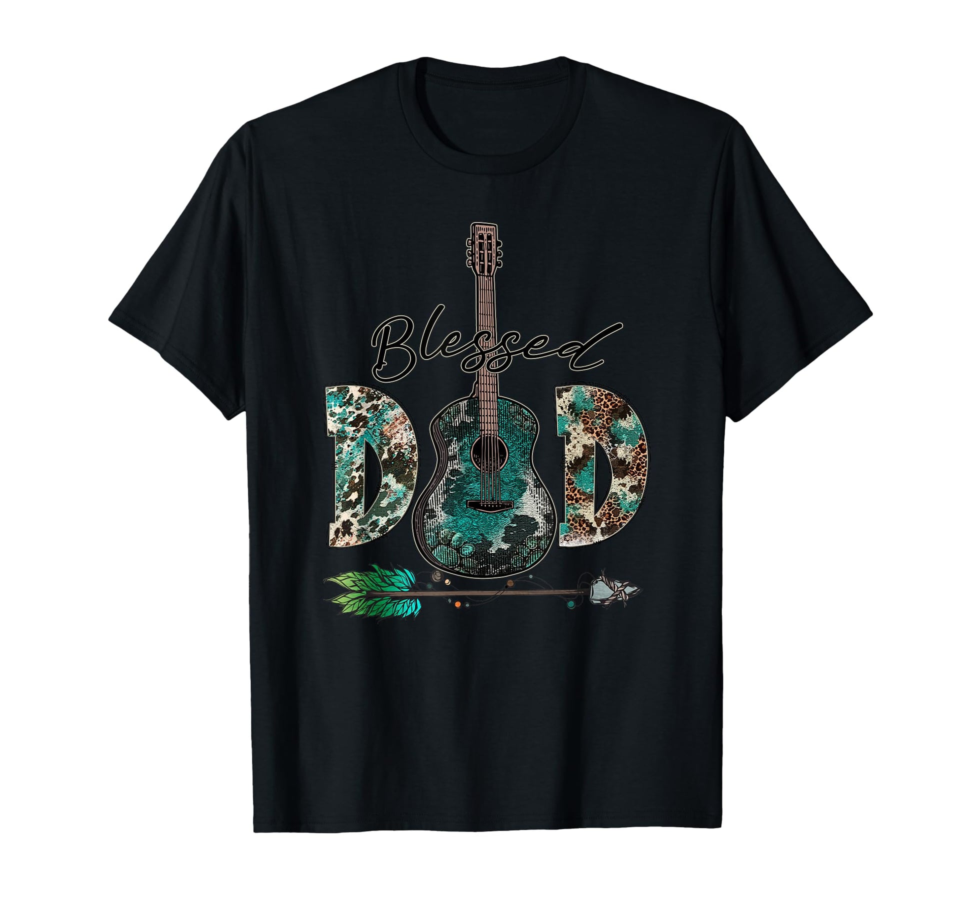 Blessed Dad Father Hero Musician T-Shirt - Casual Everyday Wear for Adults - T-Shirt, Sweatshirt, Hoodie