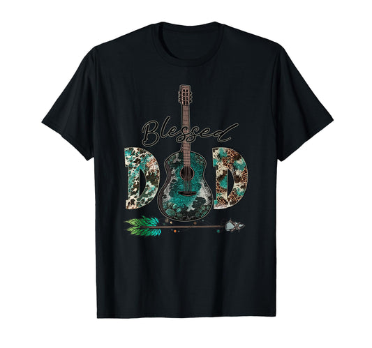 Blessed Dad Father Hero Musician T-Shirt - Casual Everyday Wear for Adults - T-Shirt, Sweatshirt, Hoodie