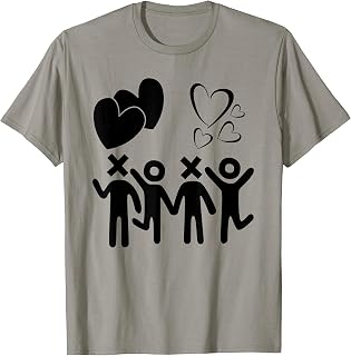 BFFs Best Friends Forever XOXO Hearts Stick Figures T-Shirt Unisex T-shirt, Sweatshirt, Hoodie, Long Sleeve Tee - T-Shirt, Sweatshirt, Hoodie