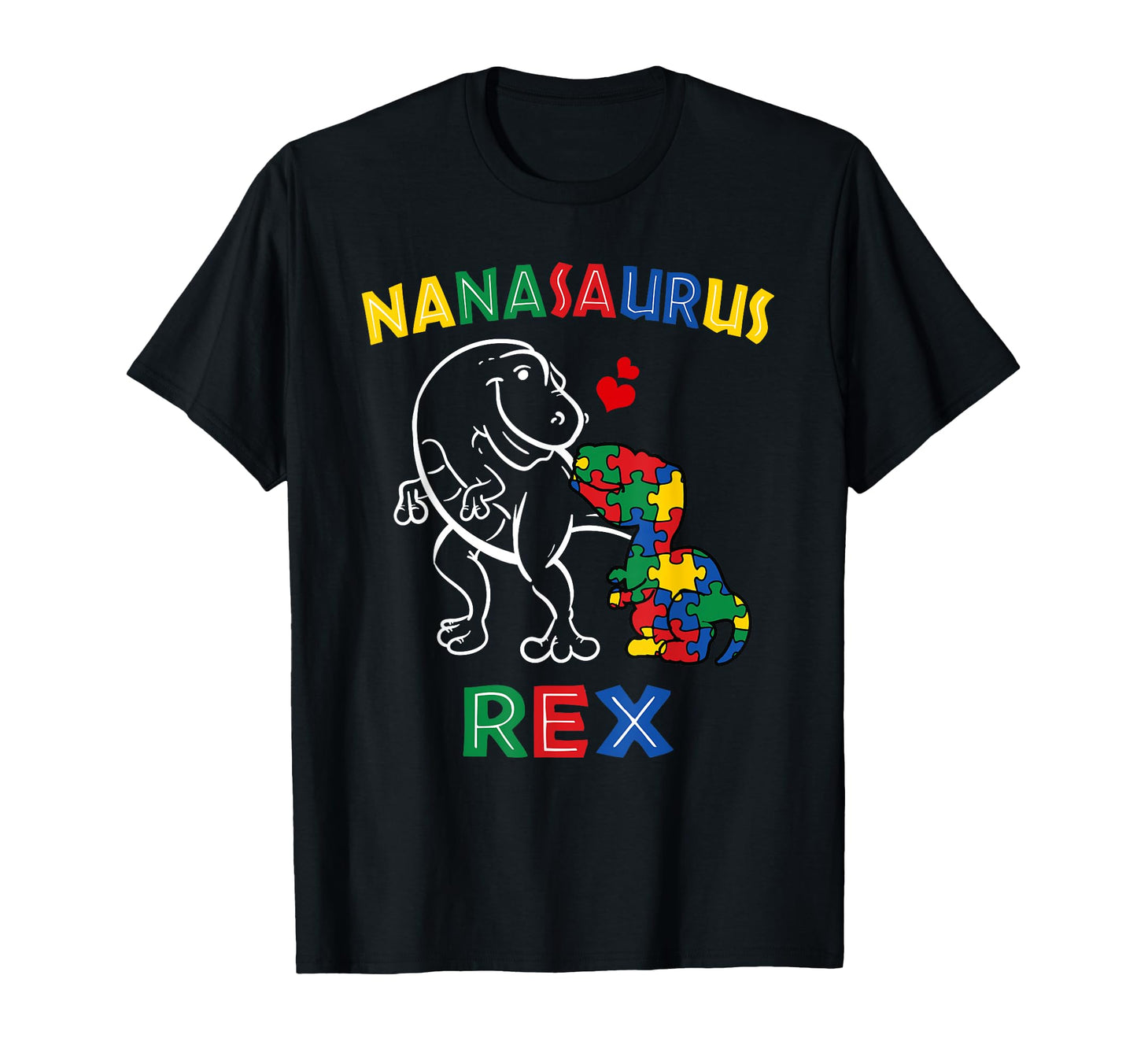 Nanasaurus Autism Awareness Nina T-Shirt - Fun Novelty Design for Adults - T-Shirt, Sweatshirt, Hoodie