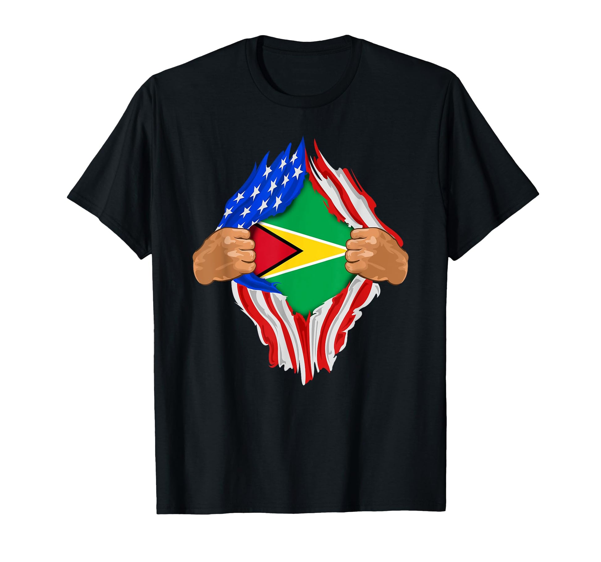 Guyanese Blood Inside Me Guyana Flag T-Shirt - Trendy Graphic Men Women - T-Shirt, Sweatshirt, Hoodie