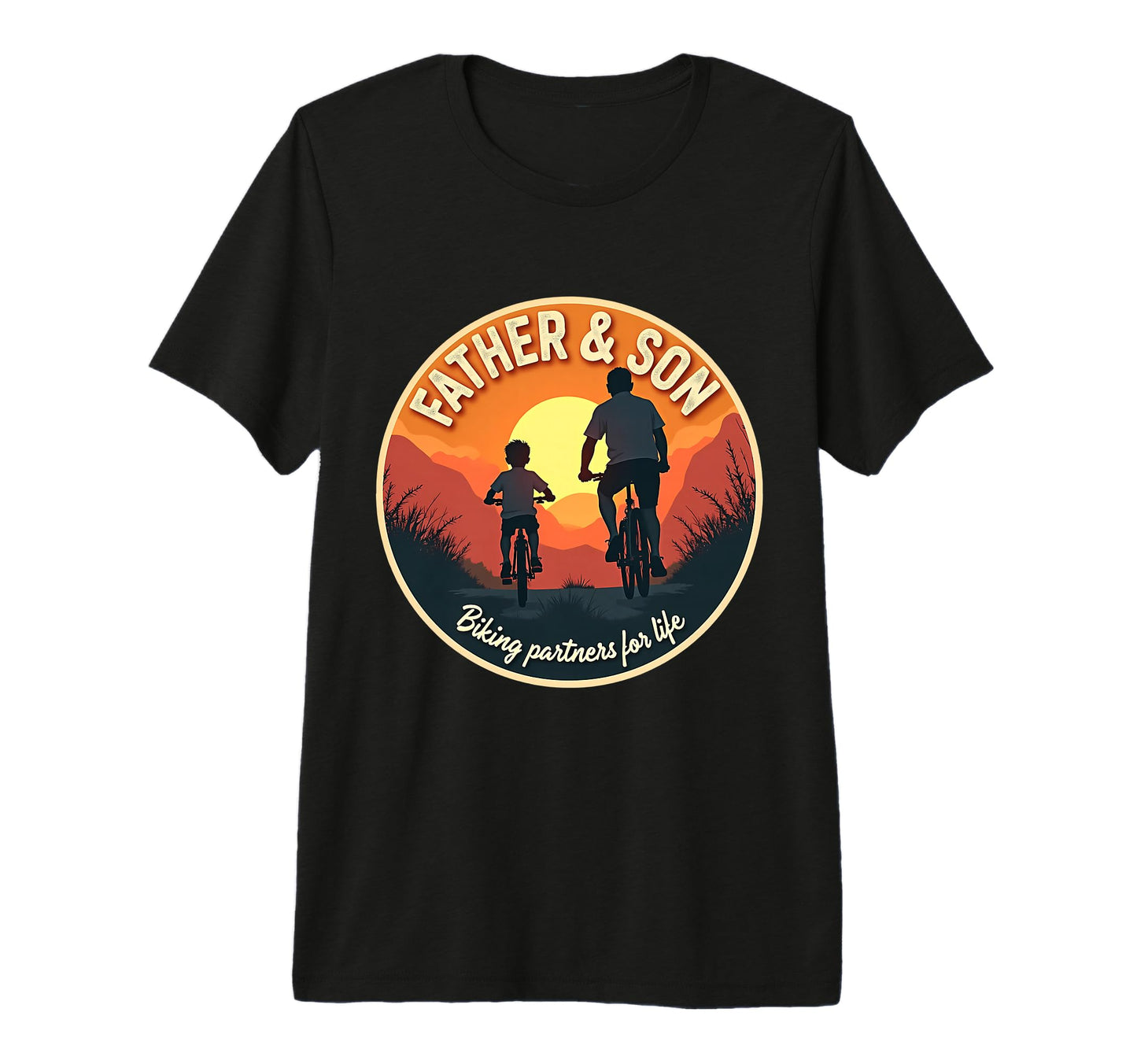 Father And Son Biking Partners Life T-Shirt - Fun Novelty Design Men Women - T-Shirt, Sweatshirt, Hoodie