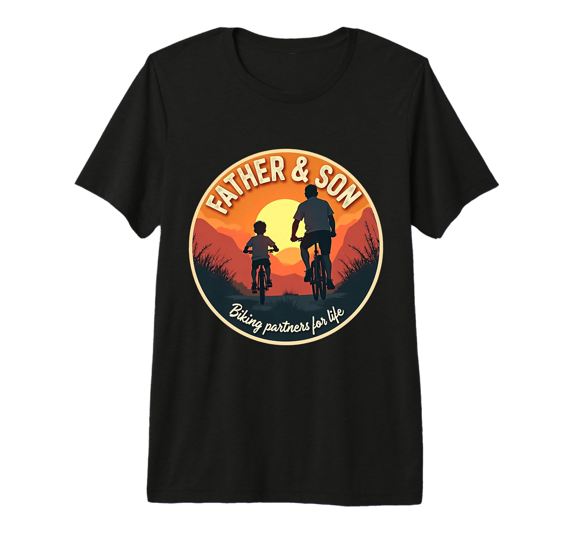 Father And Son Biking Partners Life T-Shirt - Fun Novelty Design Men Women - T-Shirt, Sweatshirt, Hoodie