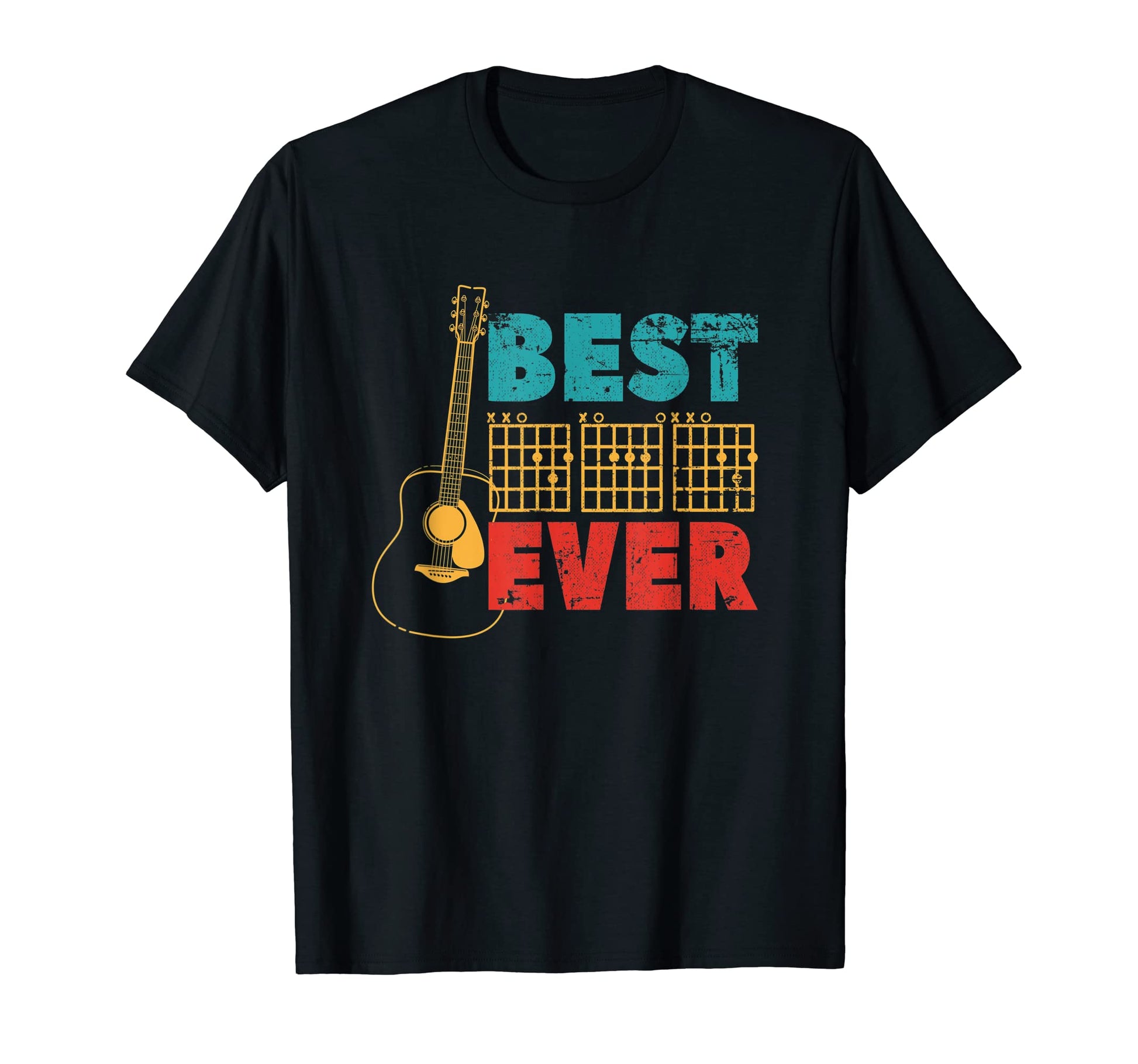 Mens Best Dad Ever Guitar Chord Dad T-Shirt - Novelty Apparel for Adults - T-Shirt, Sweatshirt, Hoodie