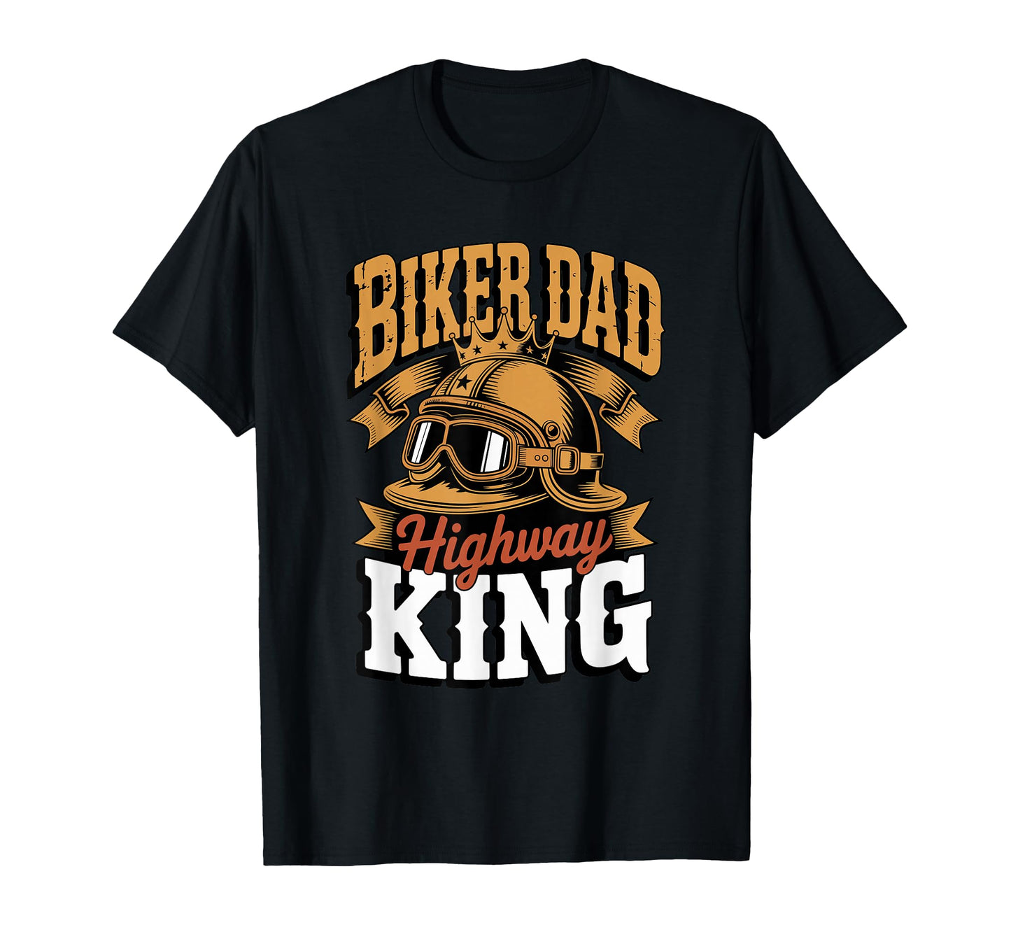 Biker Dad Highway King Motorcycle T-Shirt - Minimalist Print for Adults - T-Shirt, Sweatshirt, Hoodie