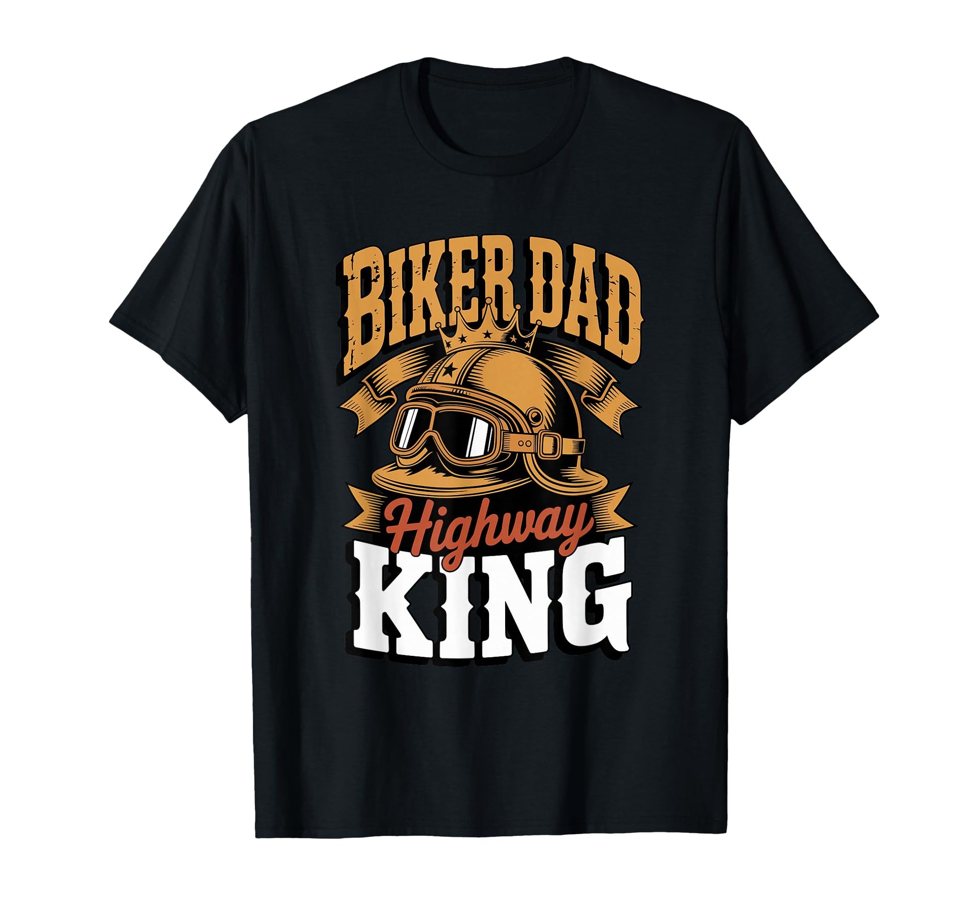 Biker Dad Highway King Motorcycle T-Shirt - Minimalist Print for Adults - T-Shirt, Sweatshirt, Hoodie