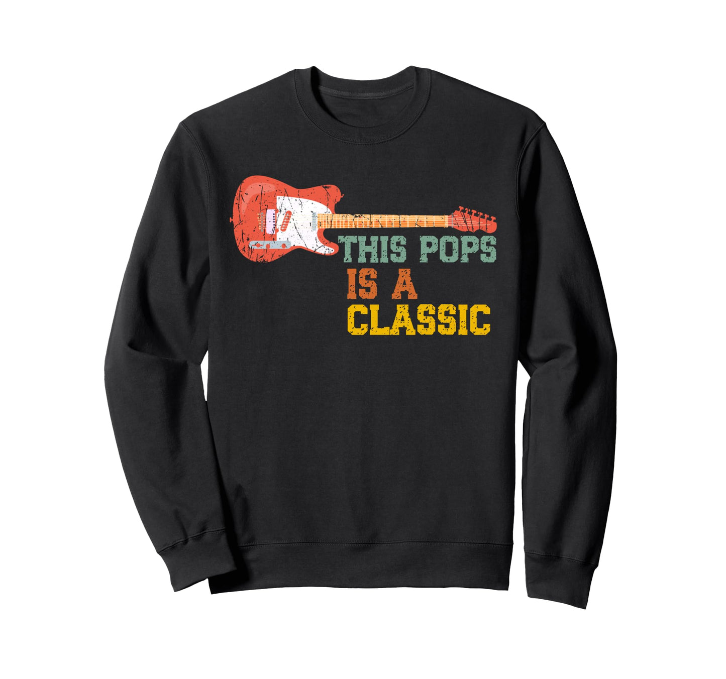 This Pops Is Guitar Fathers Day Sweatshirt - Minimalist Print Unisex - T-Shirt, Sweatshirt, Hoodie
