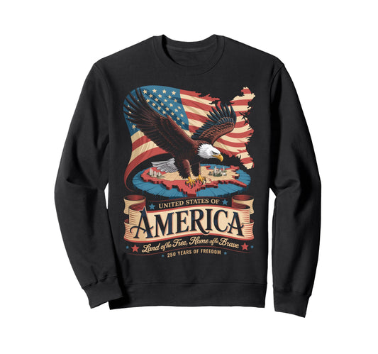 250Th Anniversary America 4Th July Sweatshirt - Minimalist Print Men Women - T-Shirt, Sweatshirt, Hoodie