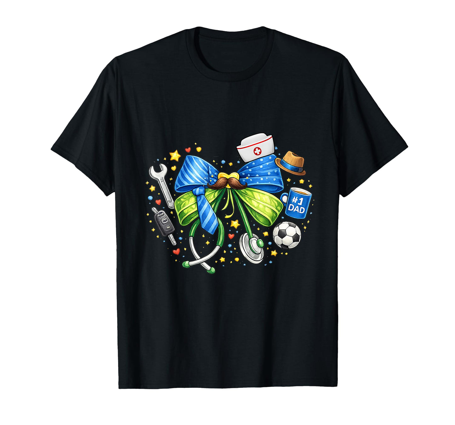 Fathers Day Stethoscope Scrub Nurse T-Shirt - Streetwear Style for Adults - T-Shirt, Sweatshirt, Hoodie