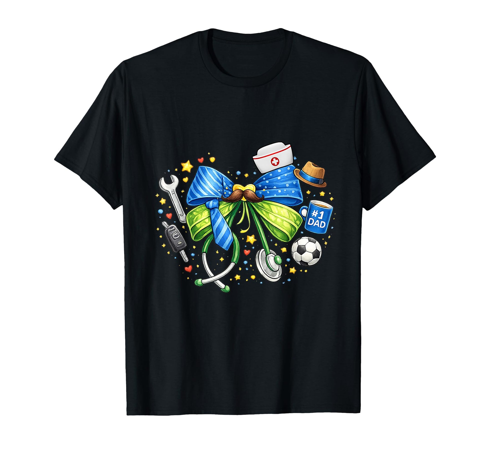 Fathers Day Stethoscope Scrub Nurse T-Shirt - Streetwear Style for Adults - T-Shirt, Sweatshirt, Hoodie