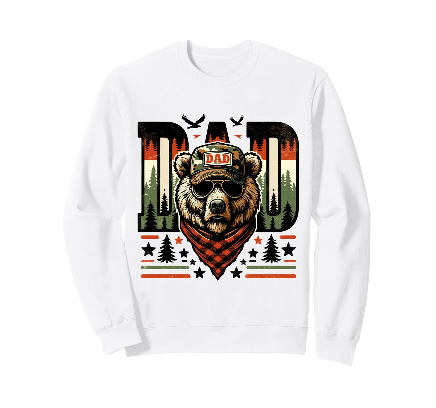 Dad Bear Papa Daddy Bear Lovers Camping Sweatshirt - Trendy Graphic Unisex - T-Shirt, Sweatshirt, Hoodie