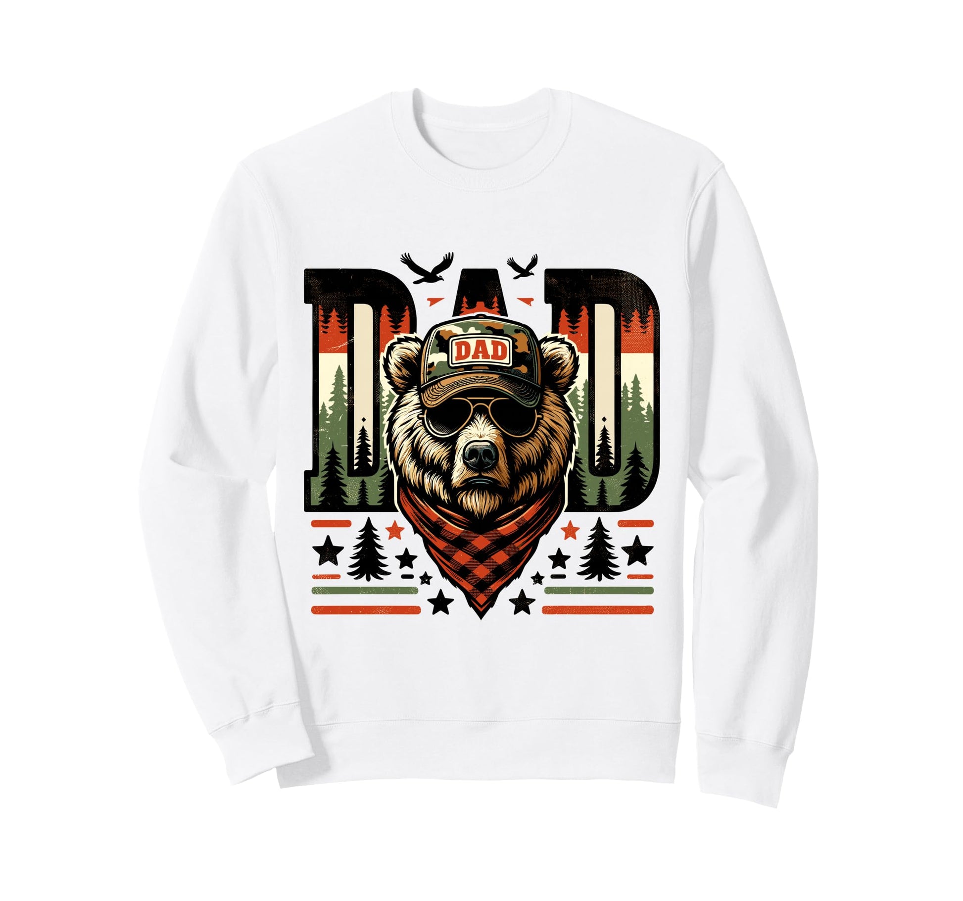 Dad Bear Papa Daddy Bear Lovers Camping Sweatshirt - Trendy Graphic Unisex - T-Shirt, Sweatshirt, Hoodie