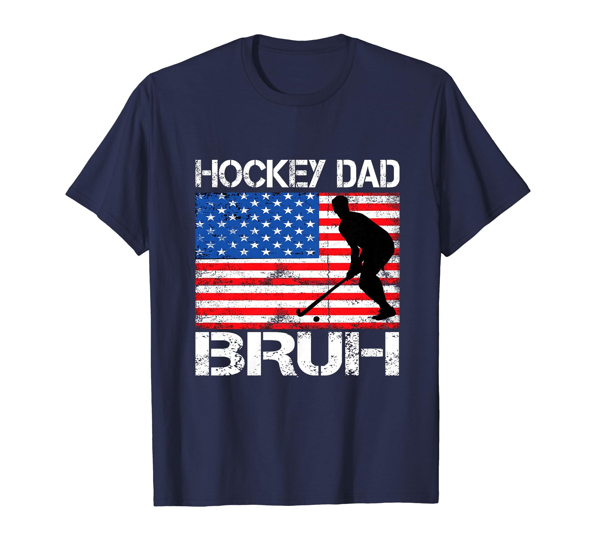Hockey Dad Bruh 4Th July American Us Flag T-Shirt - Graphic Print Men Women - T-Shirt, Sweatshirt, Hoodie