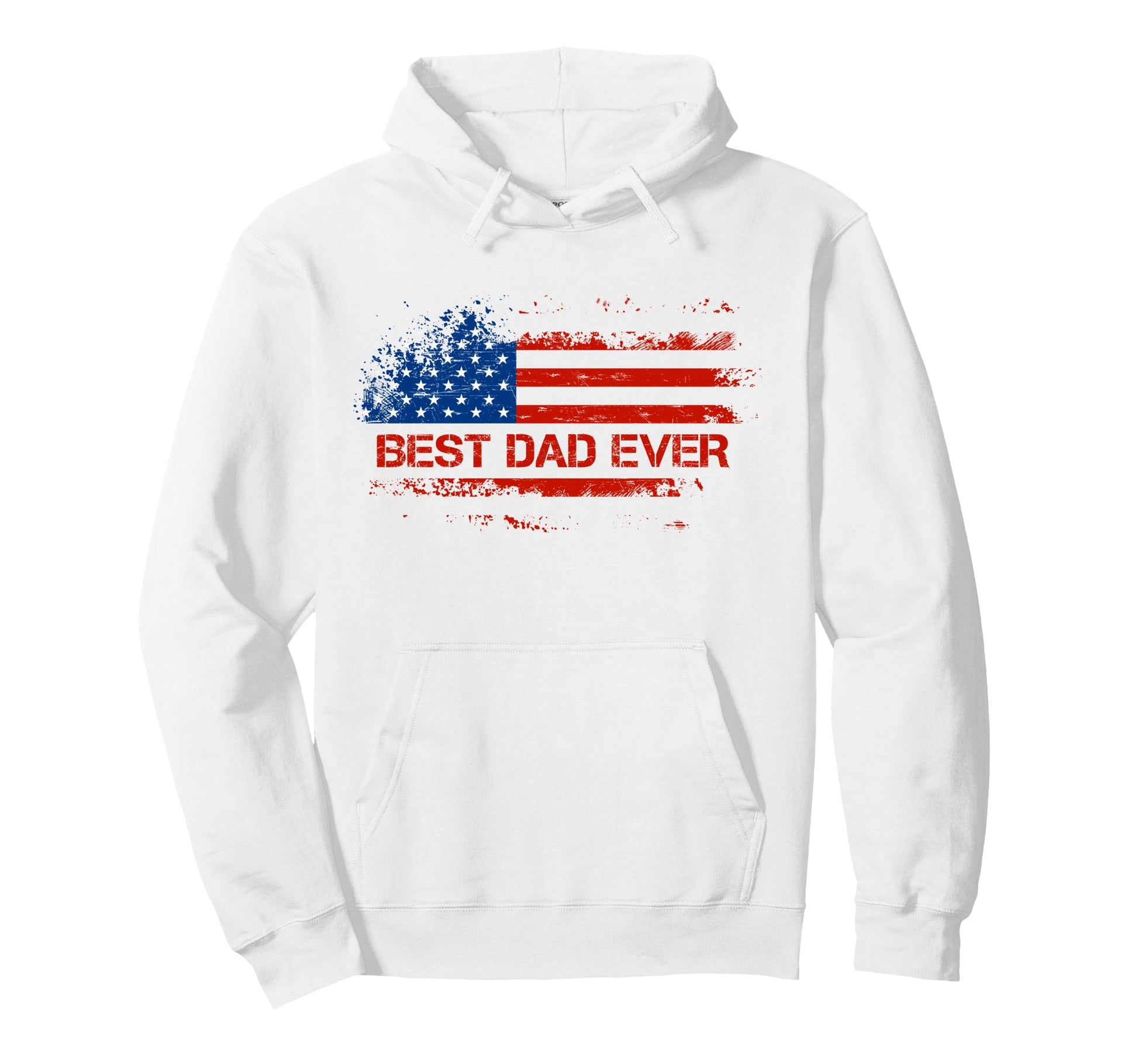 Fathers Day Best Dad Ever Usa Flag Hoodie - Aesthetic Graphic Unisex - T-Shirt, Sweatshirt, Hoodie