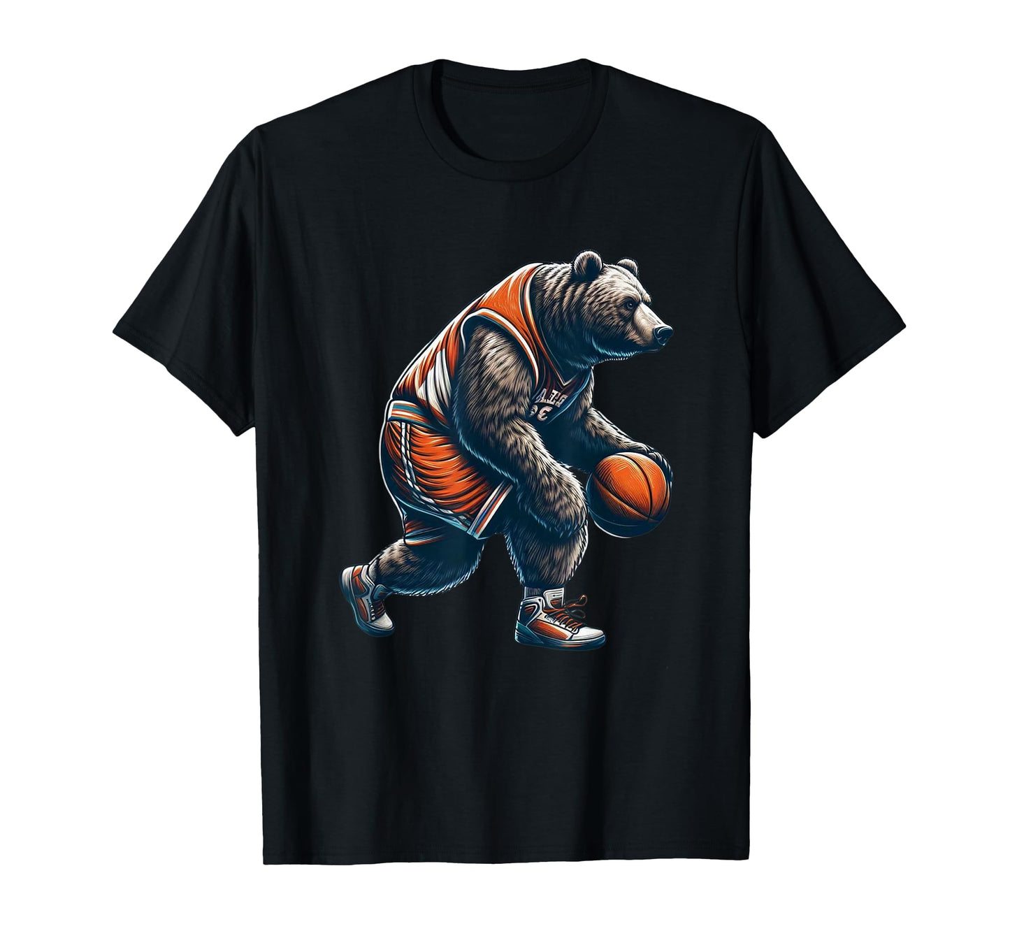 Bear Loving Basketball Dad Sports T-Shirt - Unique Graphic Men Women - T-Shirt, Sweatshirt, Hoodie