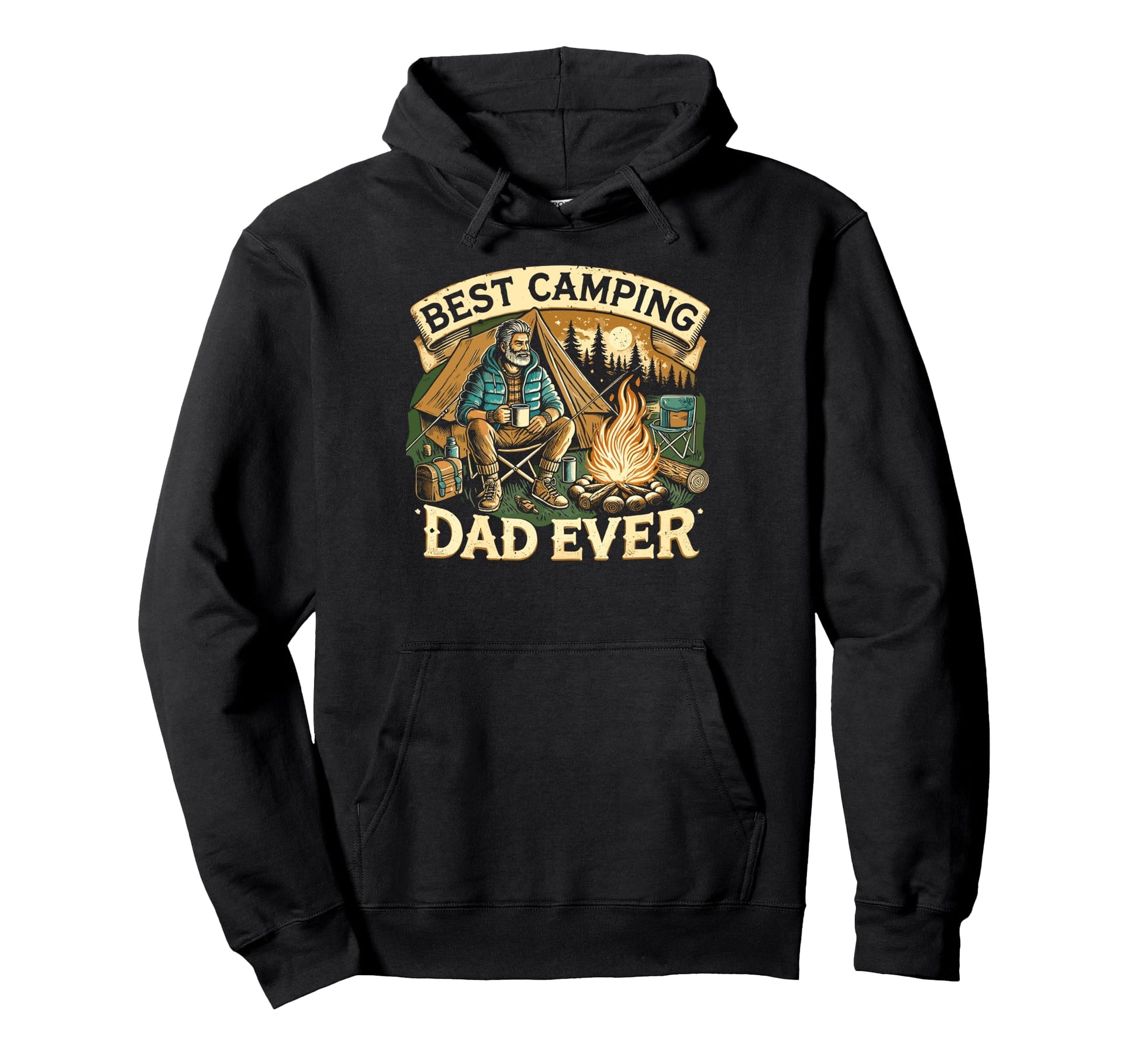 Best Camping Dad Ever Hoodie - Streetwear Style for Adults - T-Shirt, Sweatshirt, Hoodie