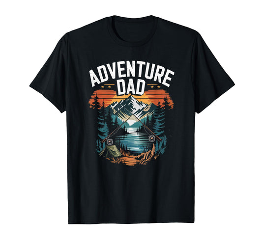 Adventure Dad Outdoor Hiking And T-Shirt - Custom Art Print for Adults - T-Shirt, Sweatshirt, Hoodie