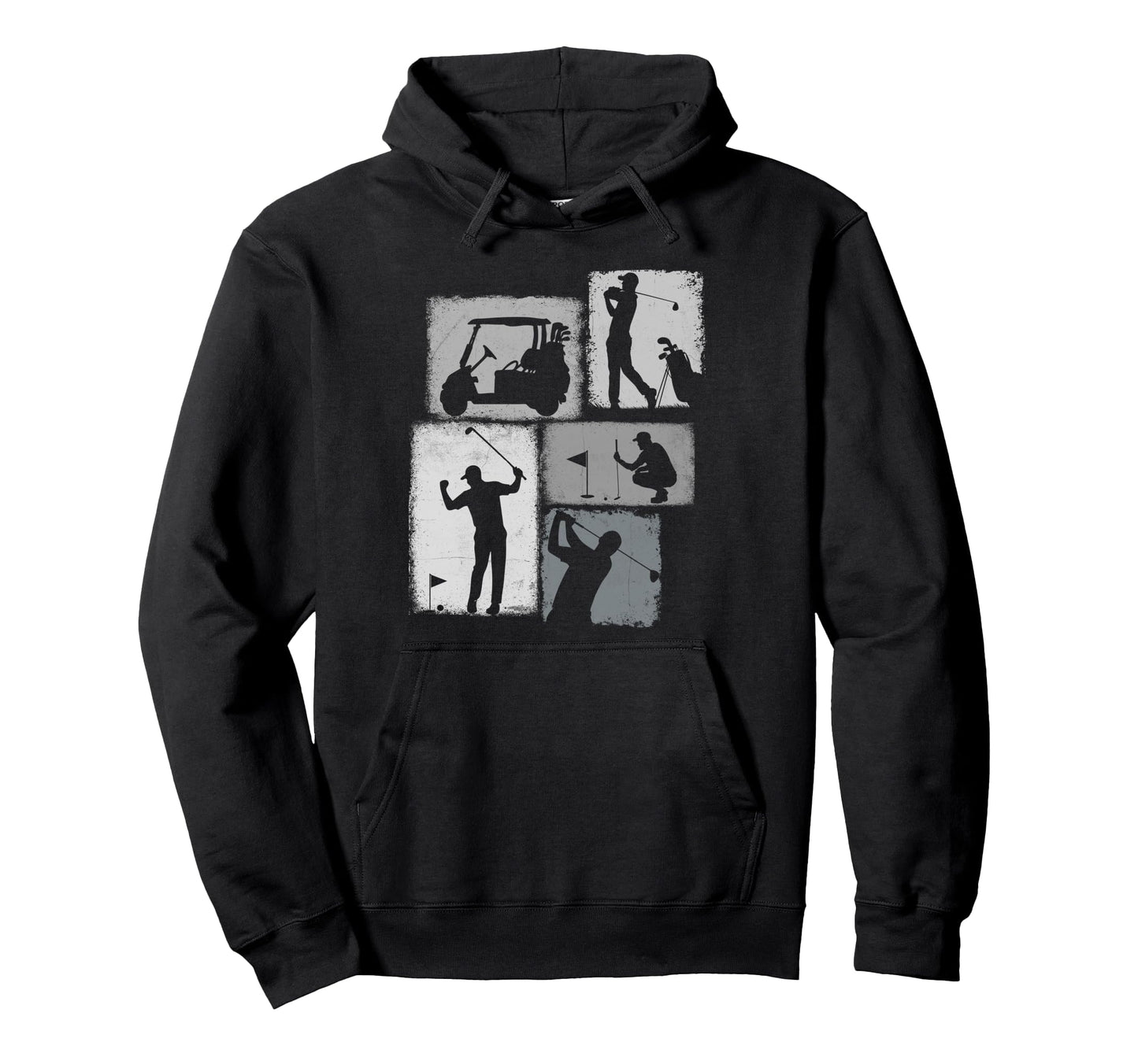 Golf Player Collage Golfer Dad Grandpa Hoodie - Novelty Apparel for Adults - T-Shirt, Sweatshirt, Hoodie