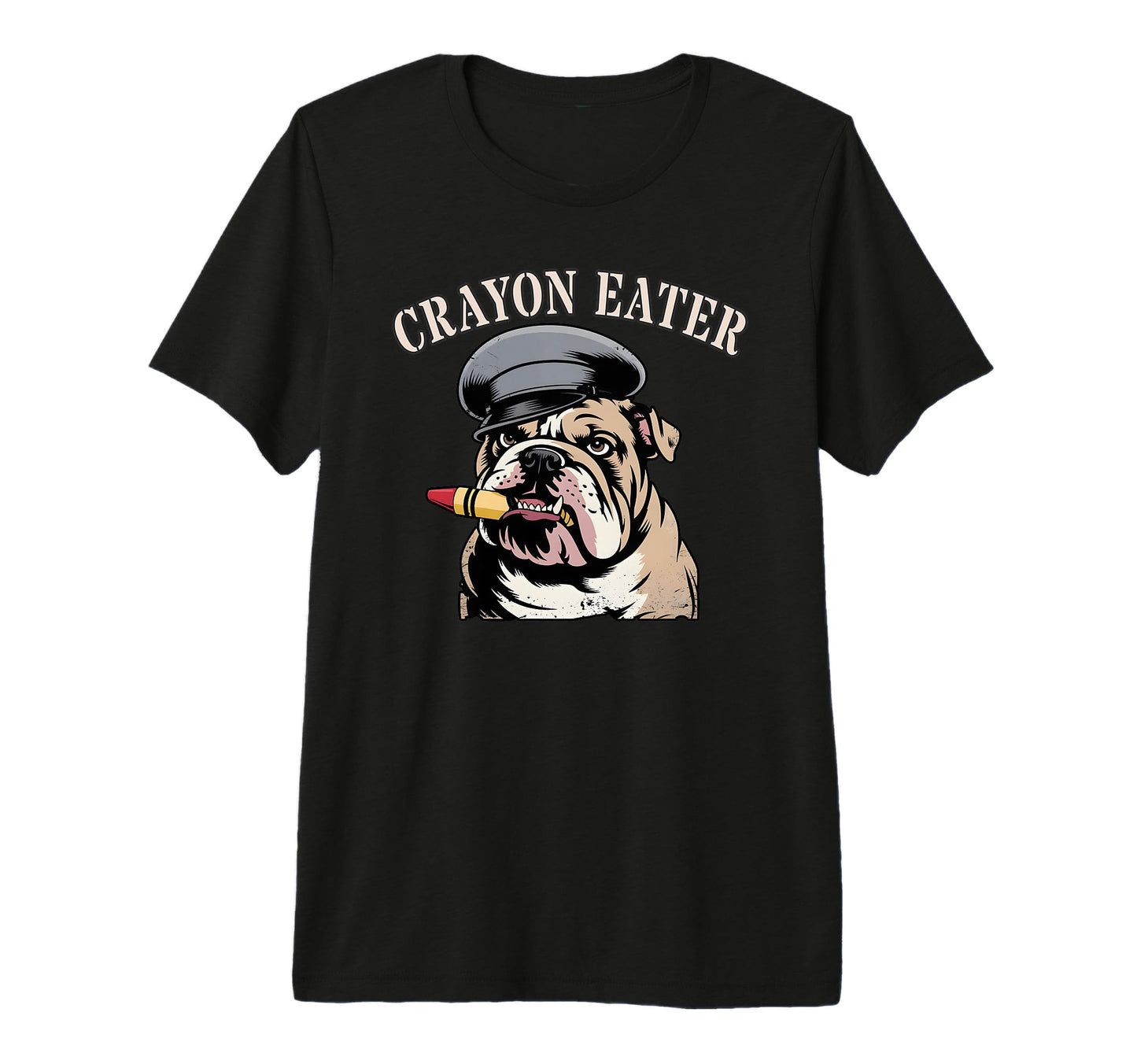 Bulldog Crayon Eater Troop Dad Military T-Shirt - Unique Graphic Men Women - T-Shirt, Sweatshirt, Hoodie
